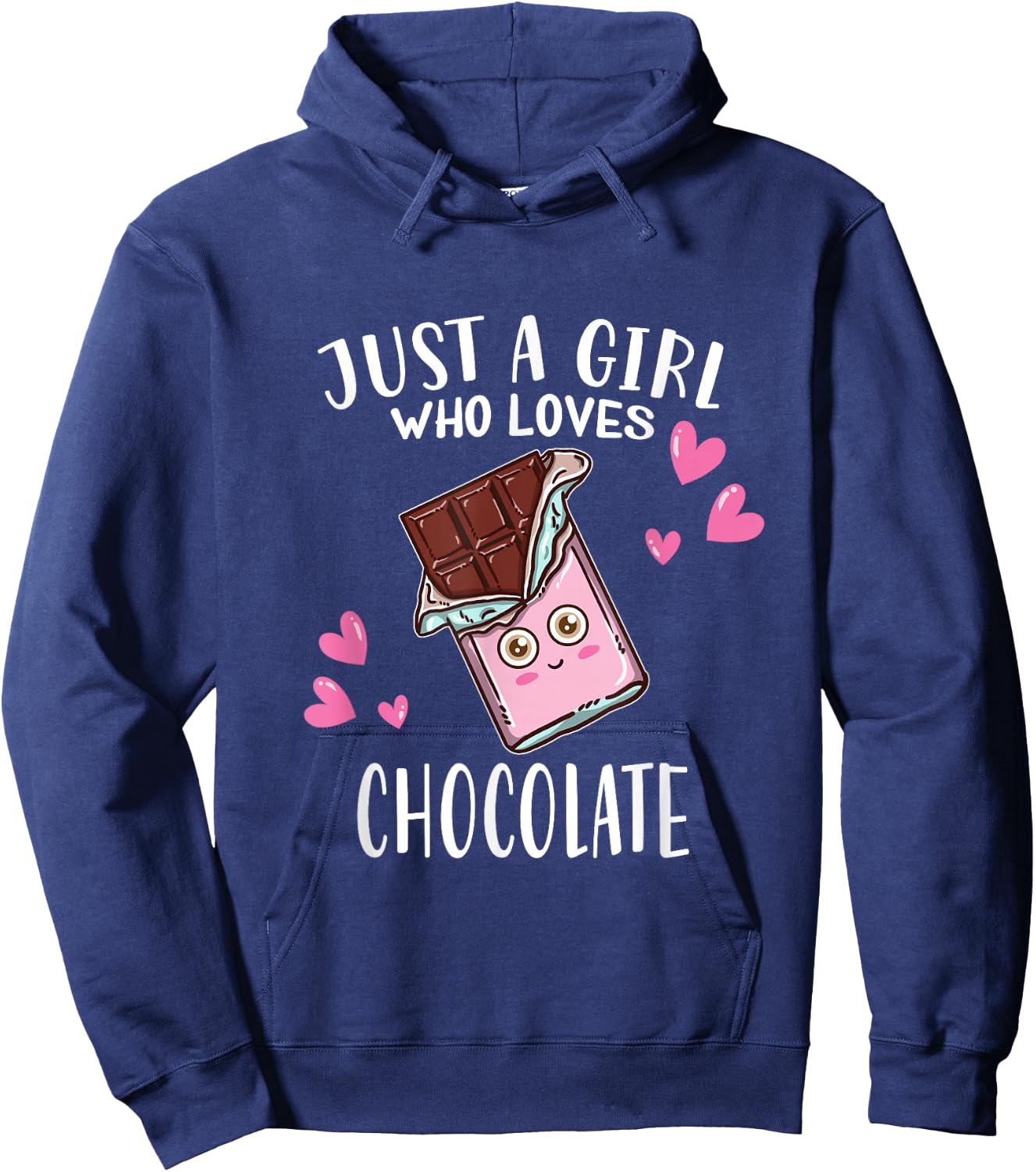 Just A Girl Who Loves Chocolate Lovers Hoodie - Hoodie | Navy