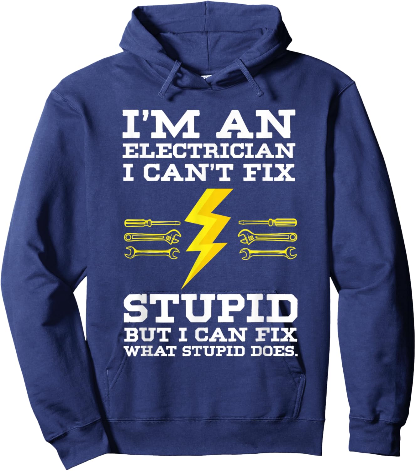 Electrician Gifts & Funny electrical Design Hoodie - Hoodie | Navy
