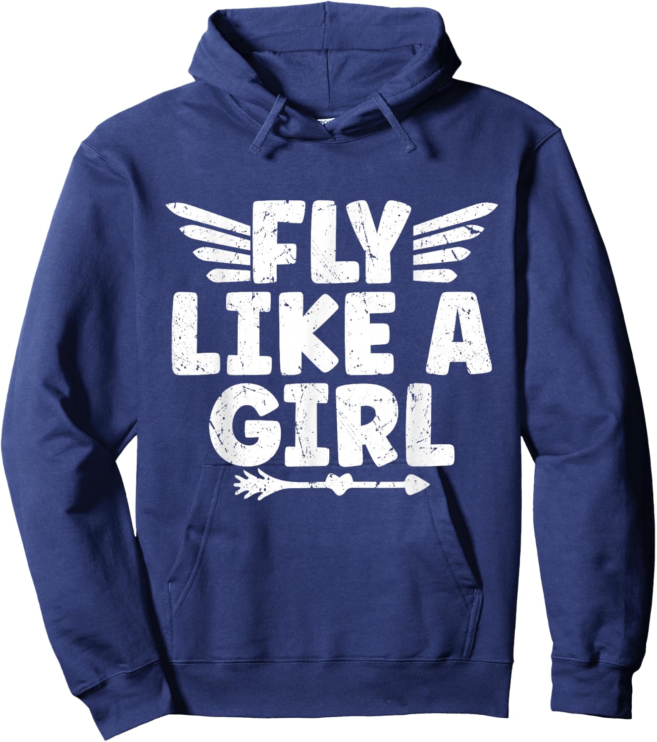 Fly Like A Girl Pilot Aircraft Airline Hoodie - Hoodie | Navy