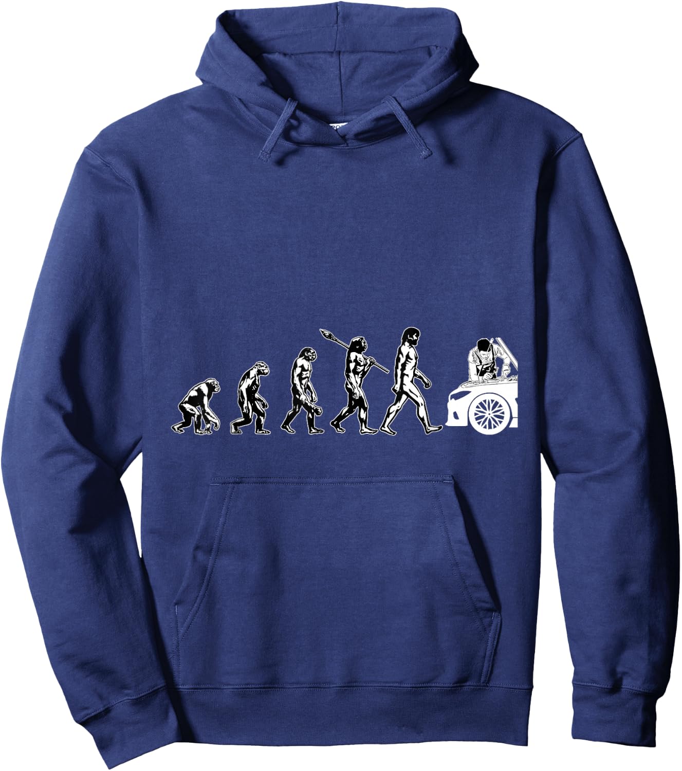 Funny car mechanic evolution car mechatronic Hoodie - Hoodie | Navy