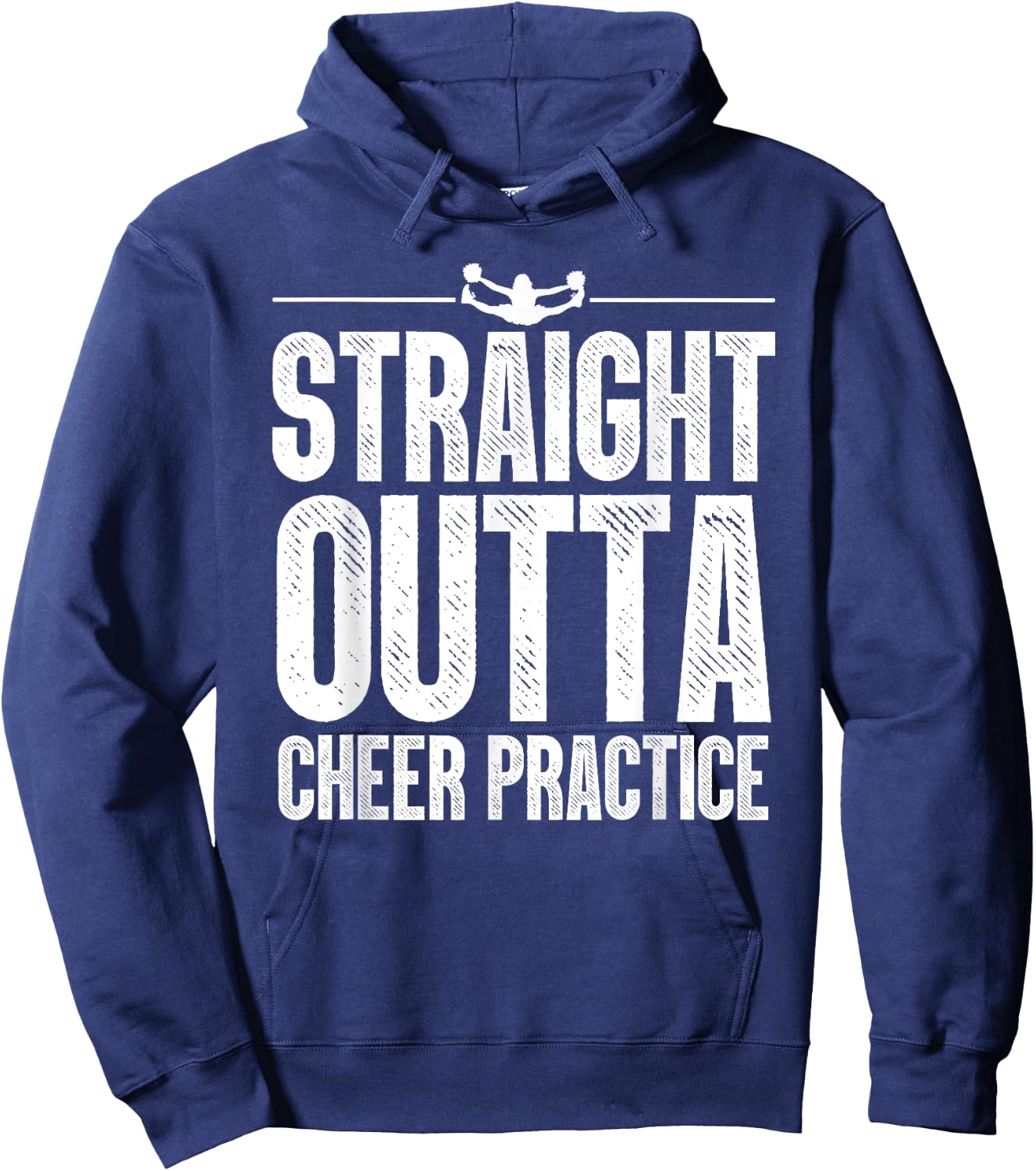 Funny Cheerleader Art Women Girls Cheer Flyer Cheerleading Hoodie - Hoodie | Navy