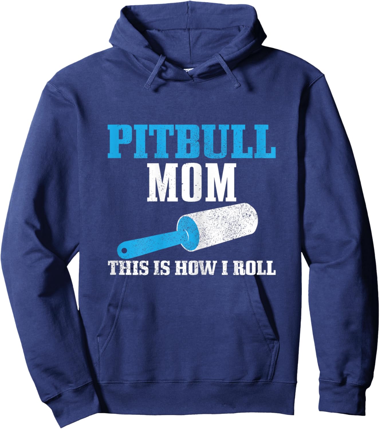 Pitbull Mom Dog Hair Funny Pitbull Mama Hoodie - Hoodie | Navy