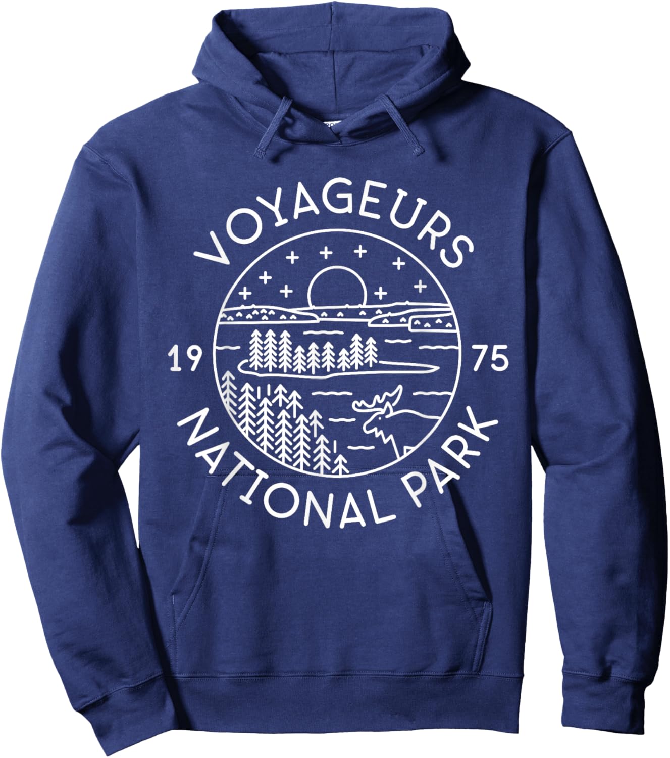Voyageurs National Park 1975 Minnesota Hoodie - Hoodie | Navy
