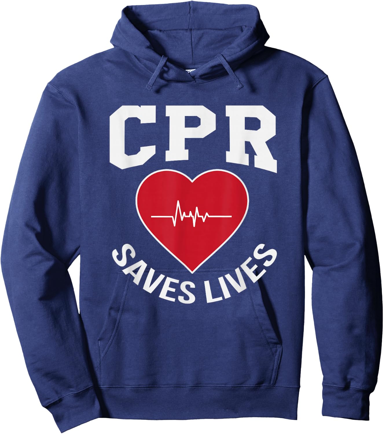 CPR Saves Lives design EMS Gift Paramedic EMT Nurse Hoodie - Hoodie | Navy