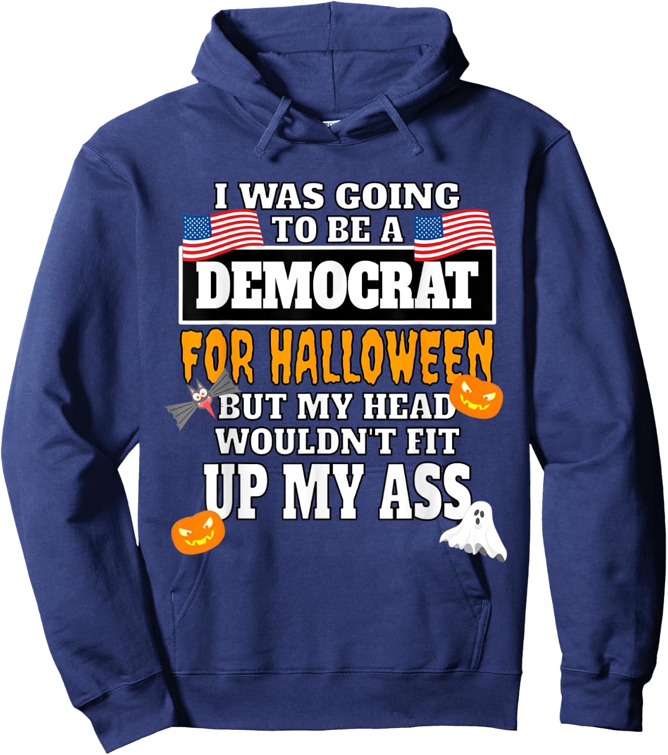 Halloween Political Costume Pro Republican Anti Democrat Hoodie - Hoodie | Navy