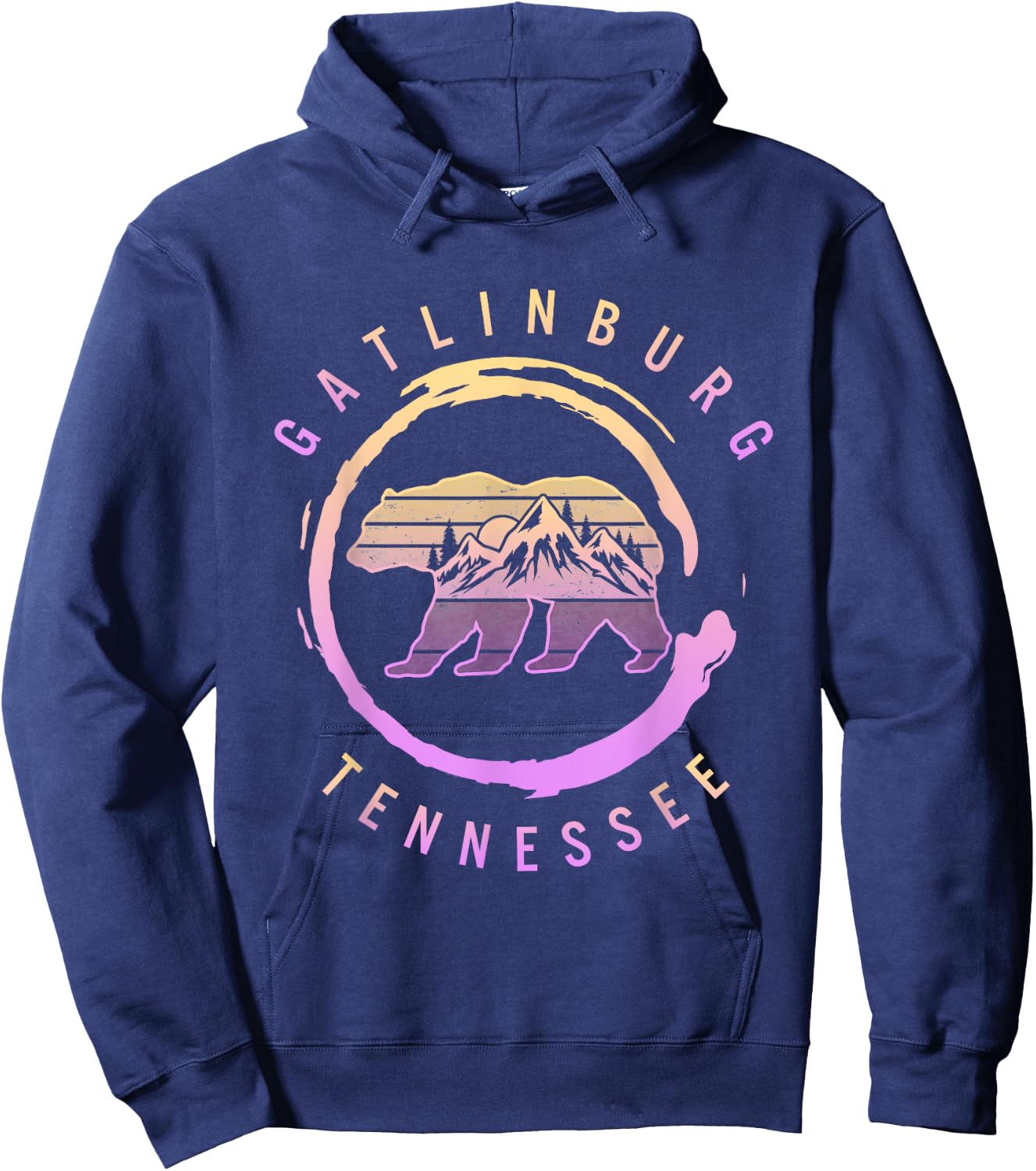 Gatlinburg Tennessee Great Smoky Mountains Bear Souvenir Hoodie - Hoodie | Navy