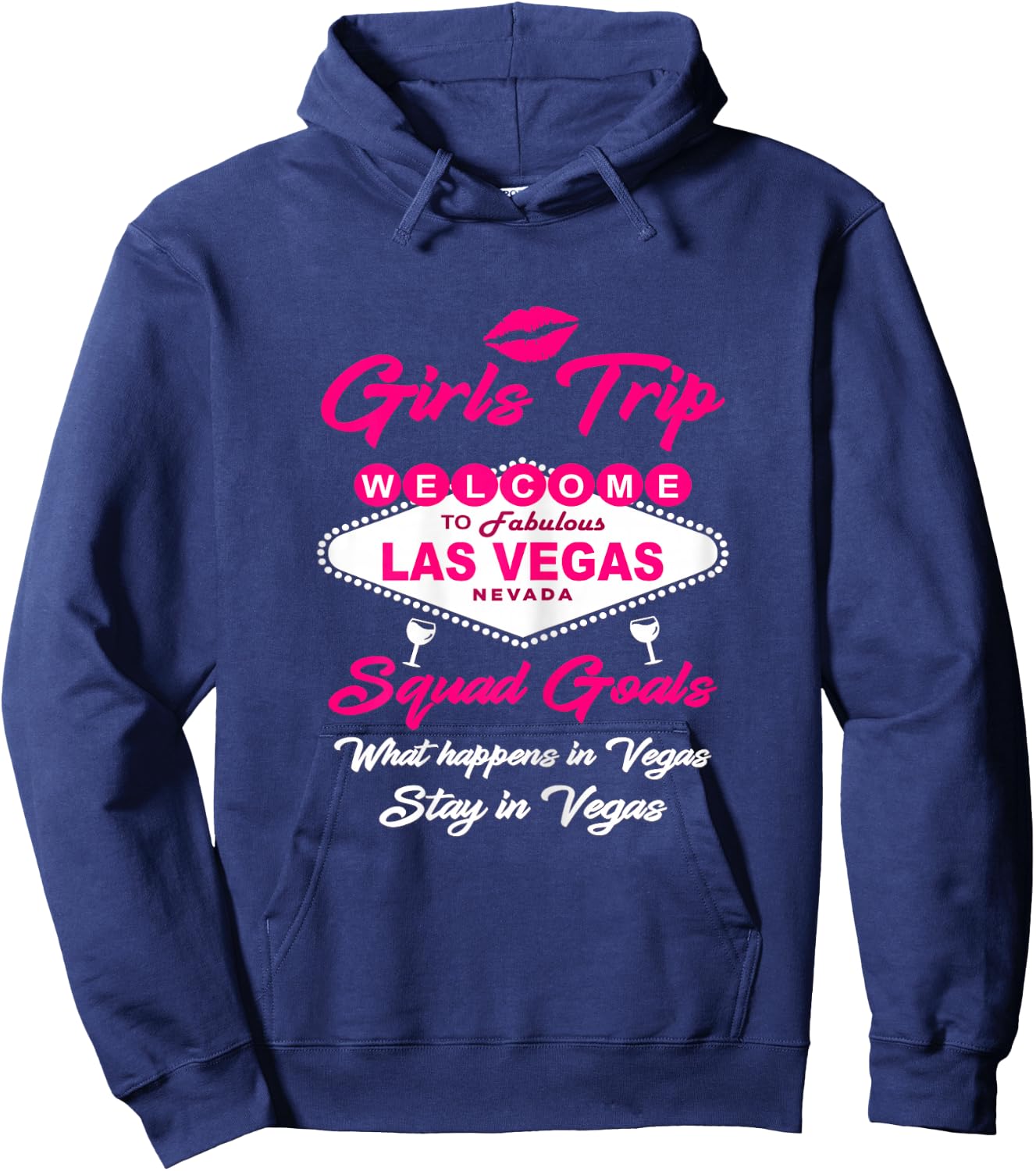 Las Vegas Party Mode ON Girls Trip Birthday Vacay Souvenir Hoodie - Hoodie | Navy