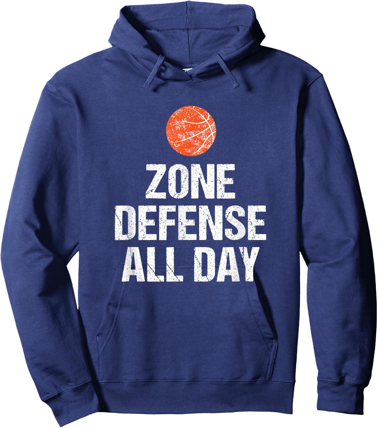 Funny Basketball Coach Gift Zone Defense Saying Hoodie - Hoodie | Navy