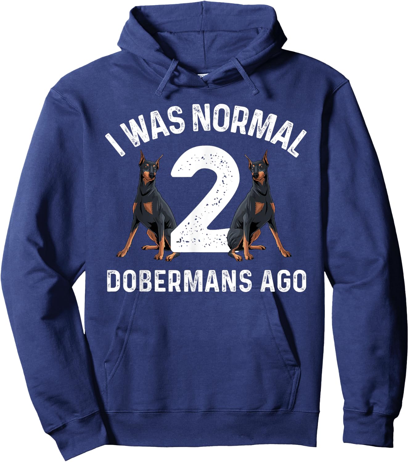 Cool Doberman Art Women Doberman Pinscher Dog Lover Small Hoodie - Hoodie | Navy