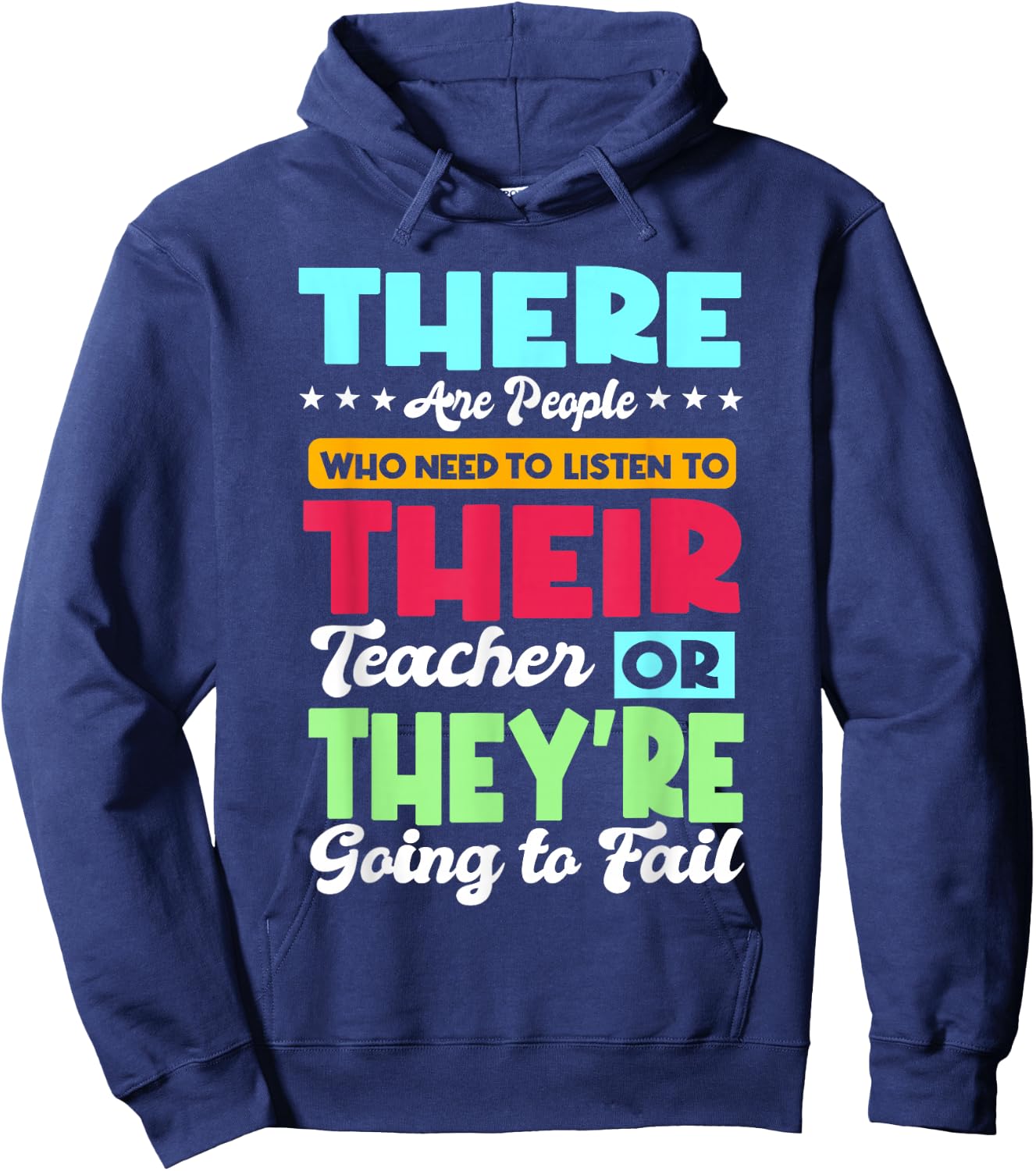 English Teacher Grammar Grammarians Grammatical Rules Hoodie - Hoodie | Navy
