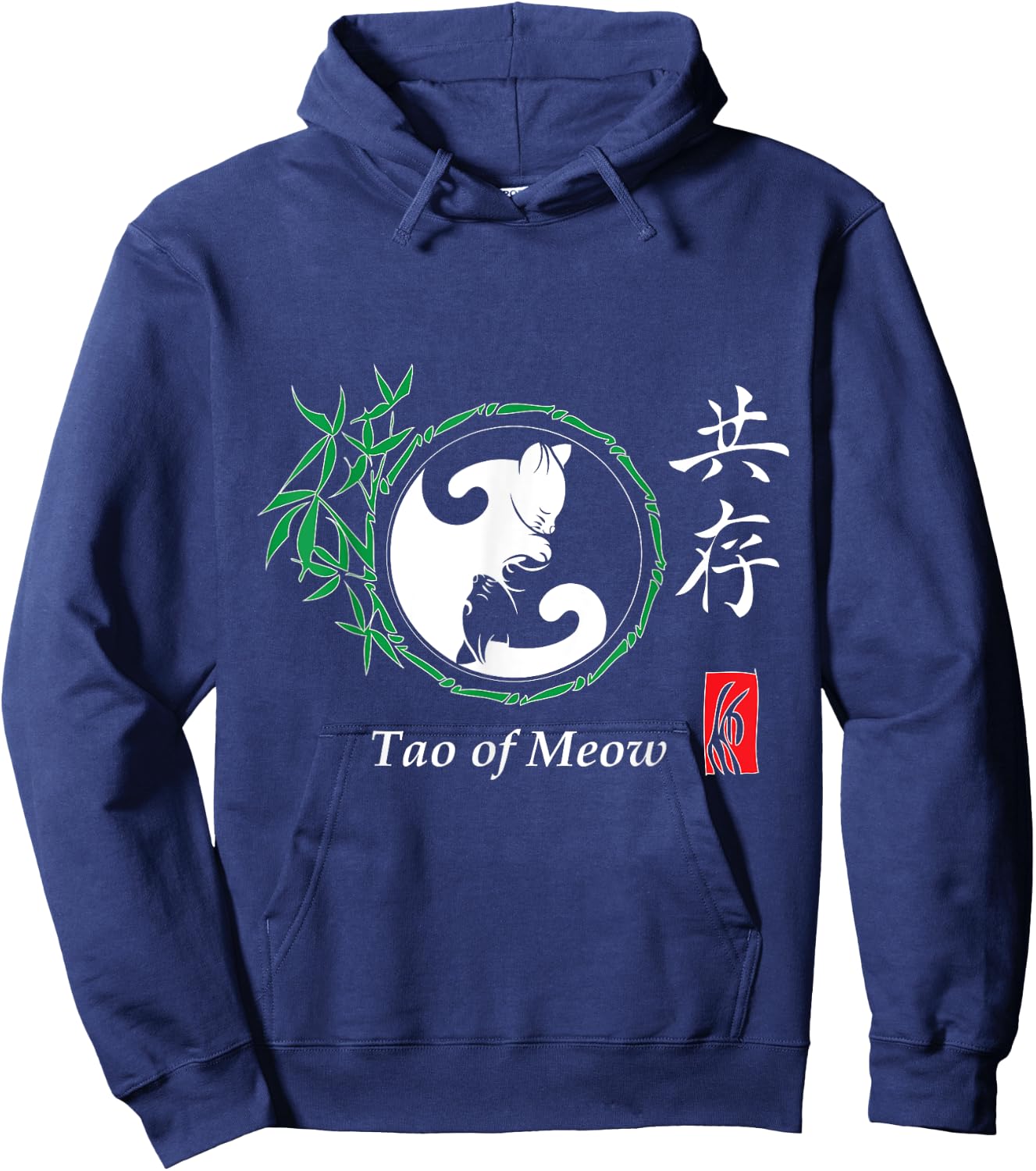 Funny Cat Shirt - Tao Of Meow Yin & Yang Cats Women Girls Kids Hoodie - Hoodie | Navy