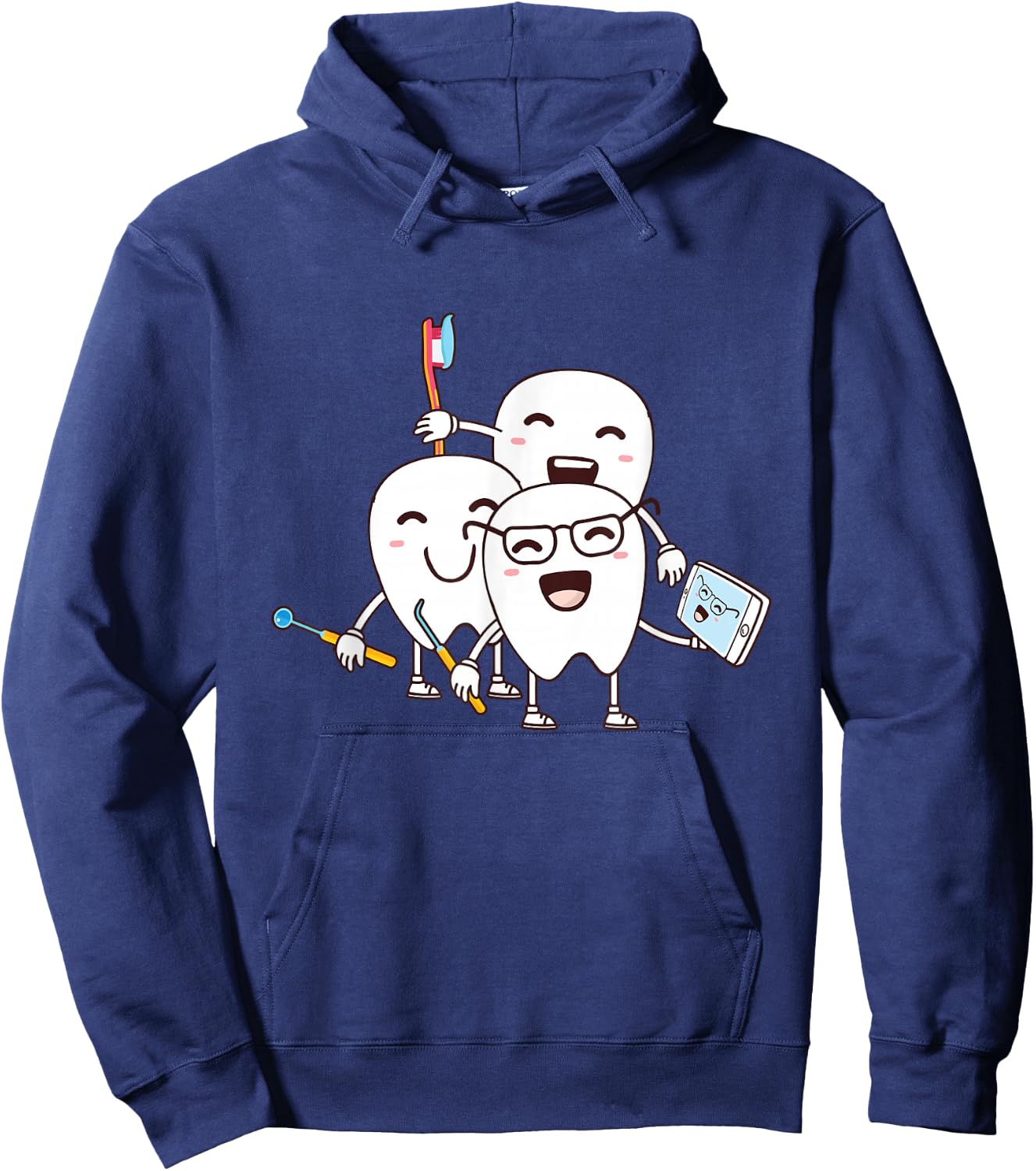 Molar Selfie - Funny Dentist Teeths - Tooth Smile Dentistry Hoodie - Hoodie | Navy