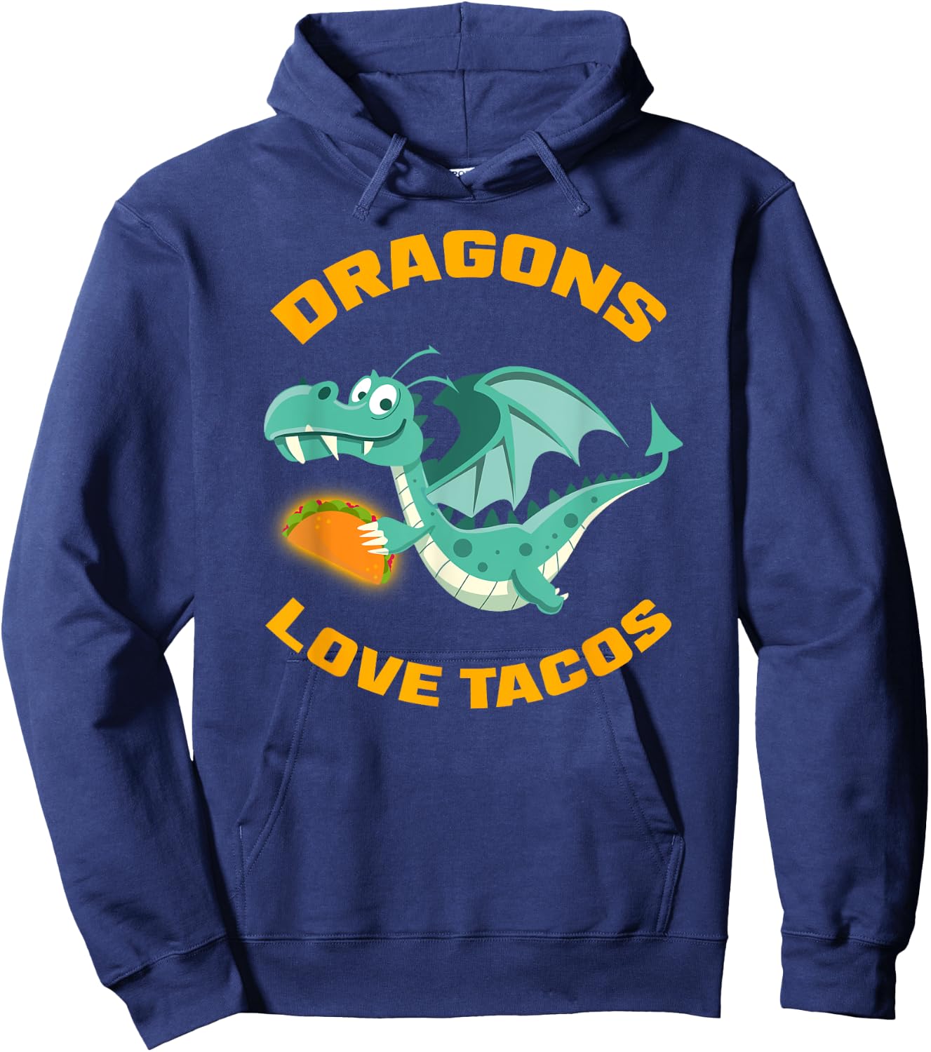 Dragons Love Tacos Funny Taco Hoodie - Hoodie | Navy