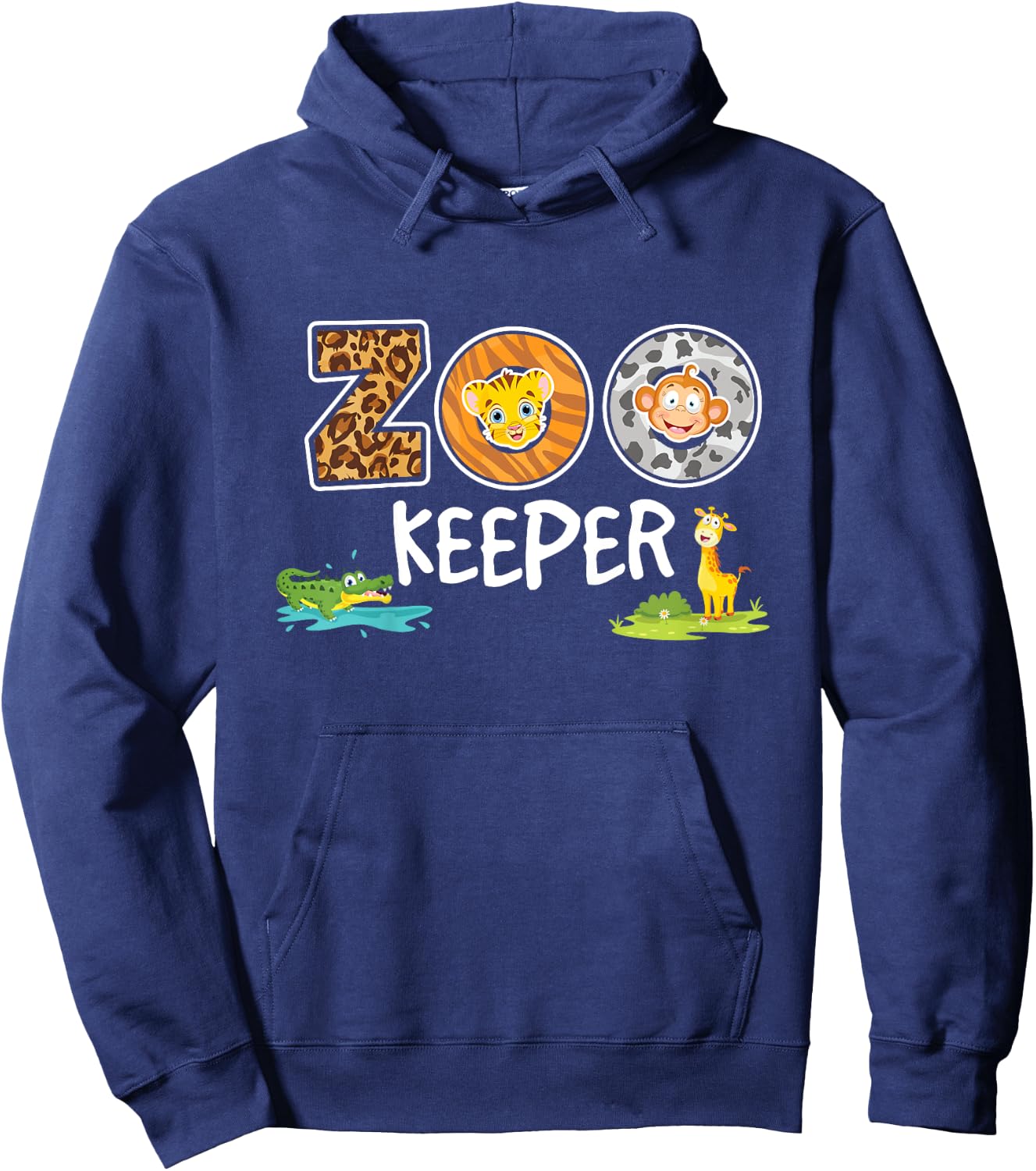 Zookeeper Costume African Savanna Zoo Keeper Animals Lover Hoodie - Hoodie | Navy