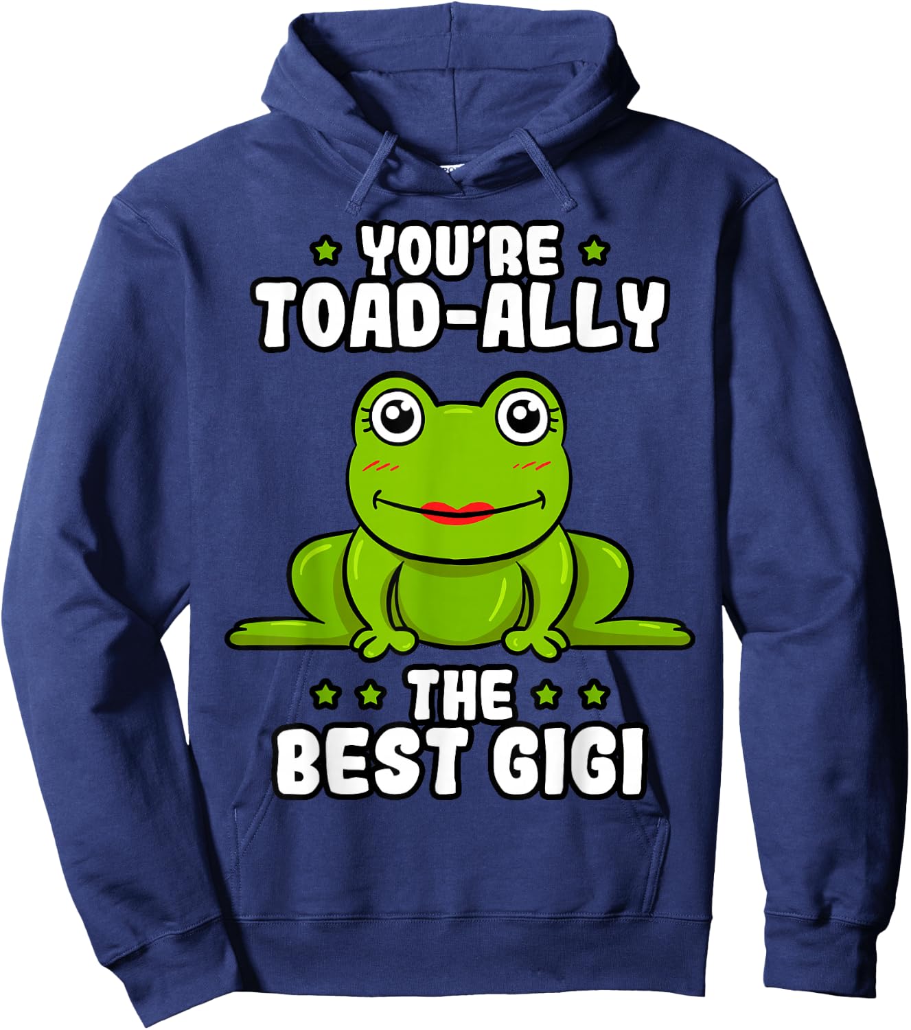 Toad-Ally The Best Gigi Frog Lover Toad Grandmother Hoodie - Hoodie | Navy
