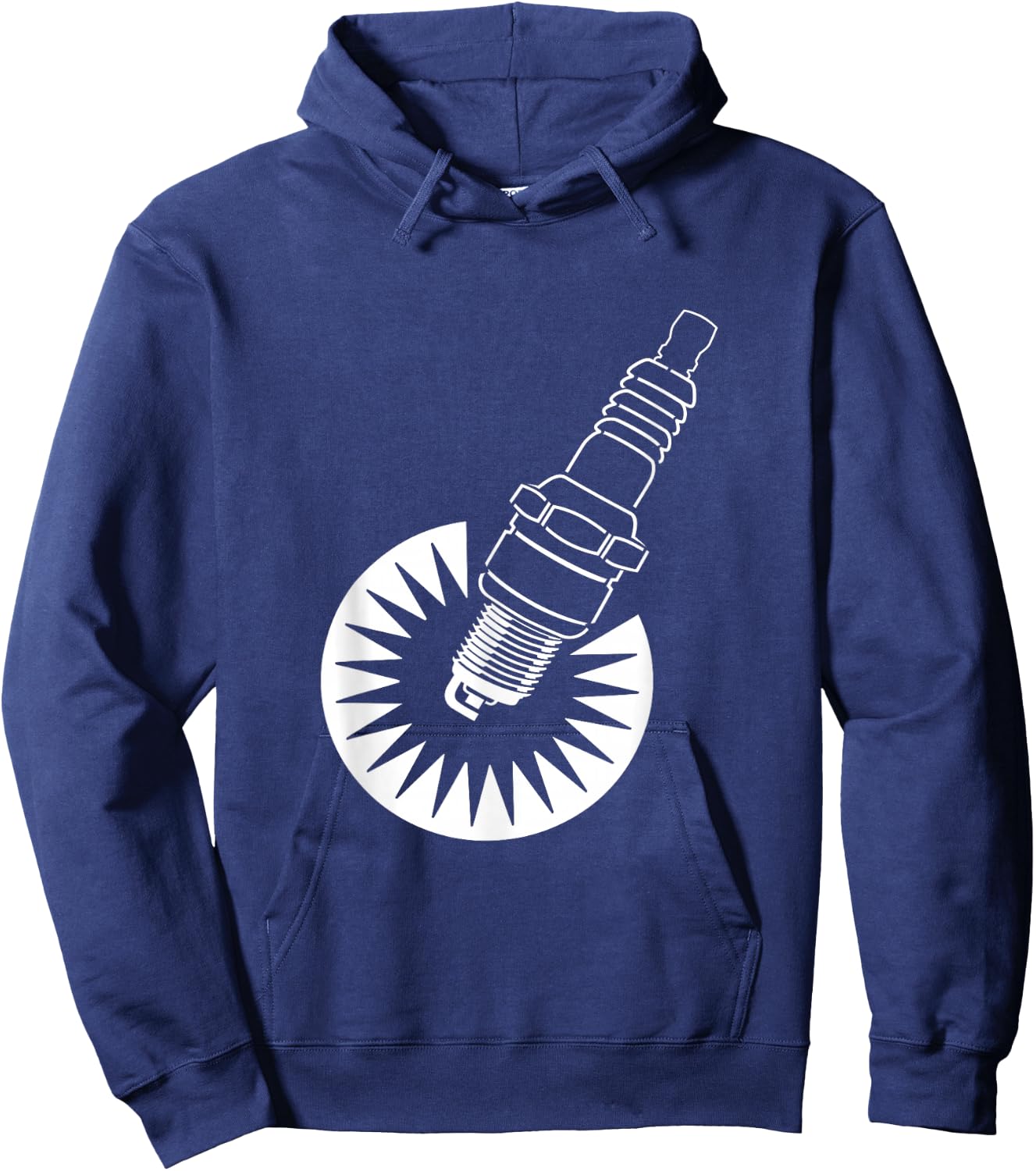 Spark Plug Vintage Retro Style Hoodie - Hoodie | Navy