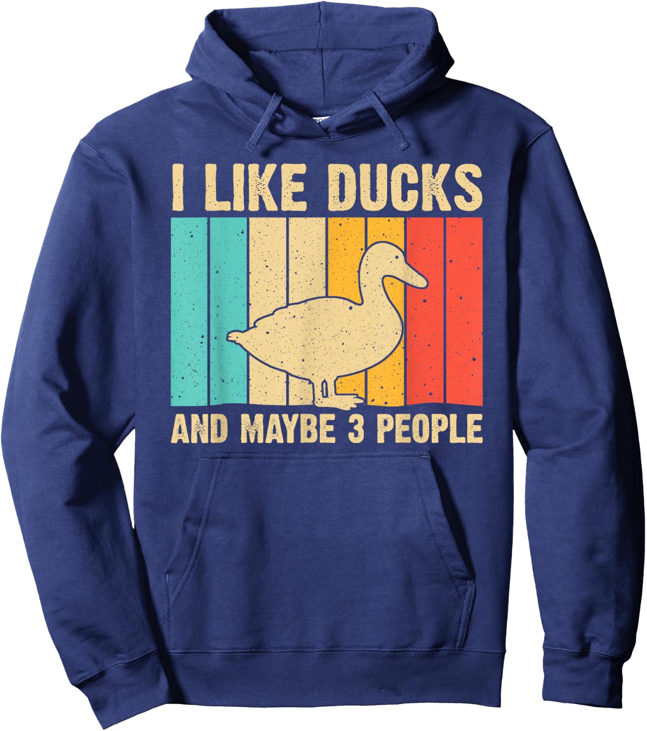 Vintage Duck Design For Duck Lovers Men Women Mallard Drake Hoodie - Hoodie | Navy