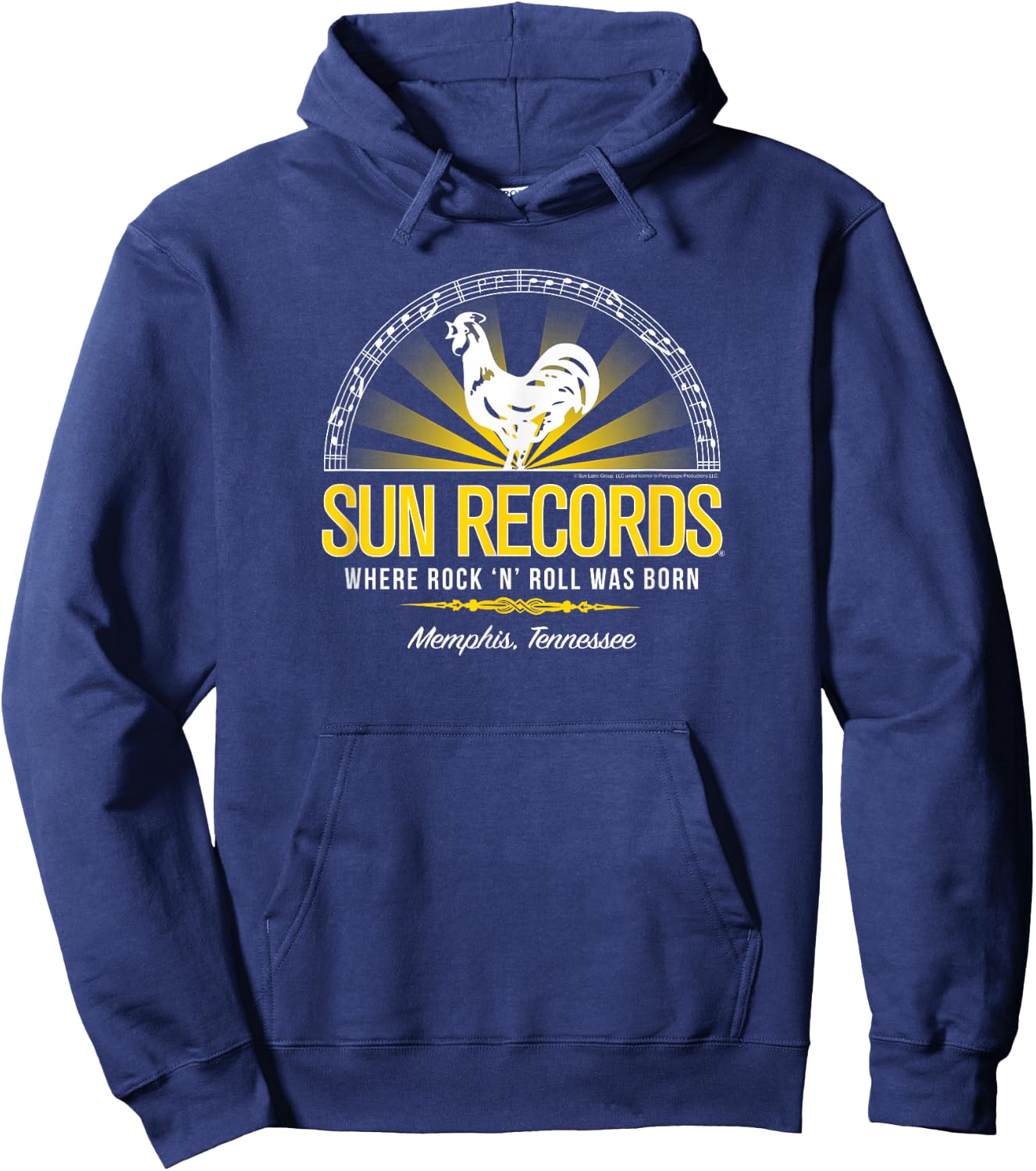 Sun Records Half Sun Where Rock N Roll Was Born Hoodie - Hoodie | Navy