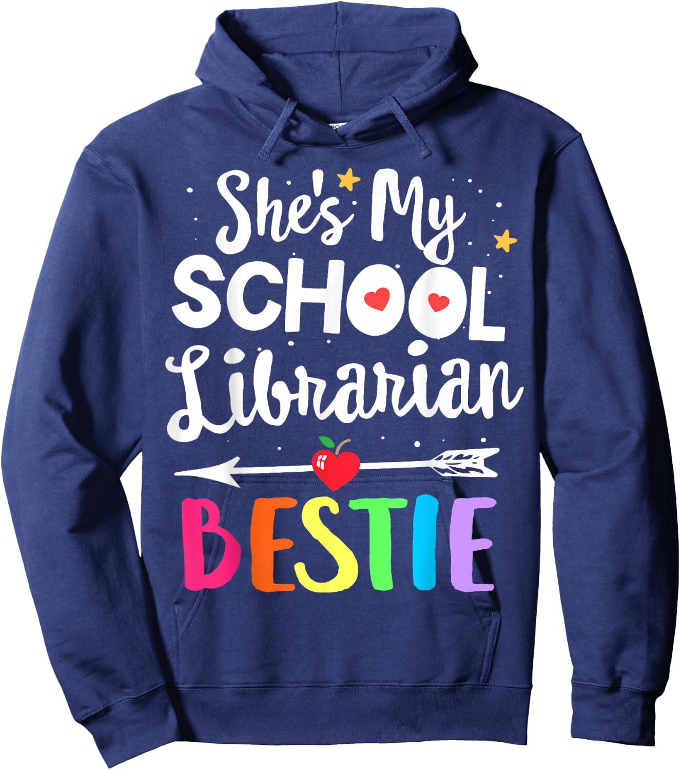 Matching School Librarian Best Friend She's My Bestie Hoodie - Hoodie | Navy