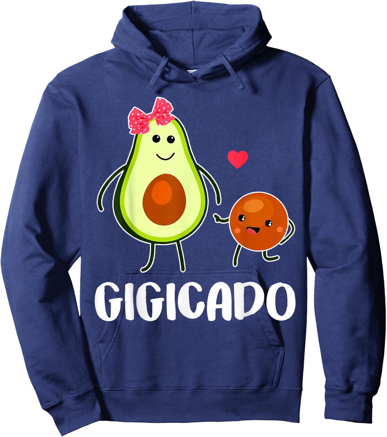 Gigicado Cute Avocado Pregnant Grandma Women Gifts Hoodie - Hoodie | Navy