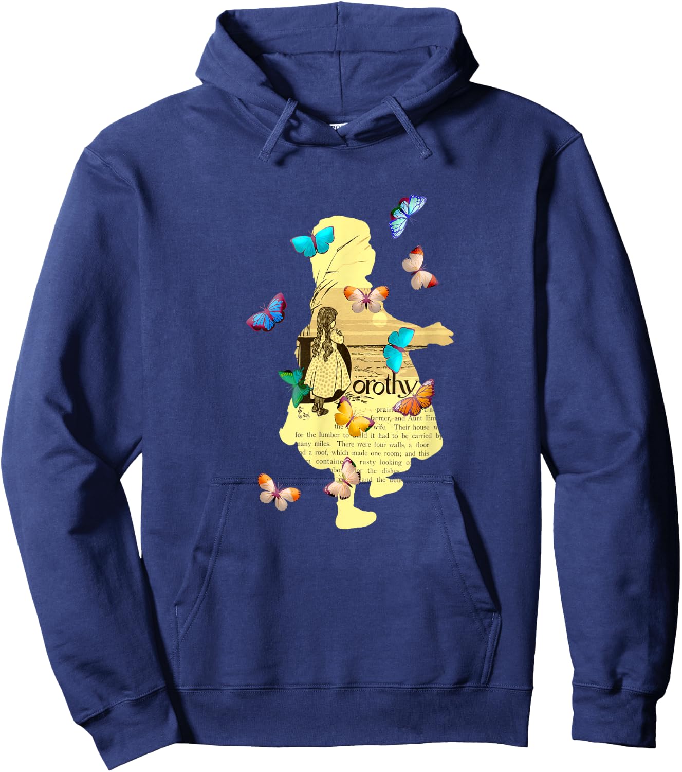 Dorothy Gale Wizard of Oz, Vintage Fairy Tale Book Art Style Hoodie - Hoodie | Navy