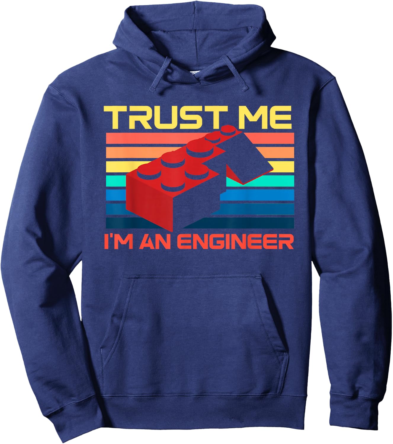 Engineer Master Builder Building Blocks Bricks Bricklayer Small Hoodie - Hoodie | Navy