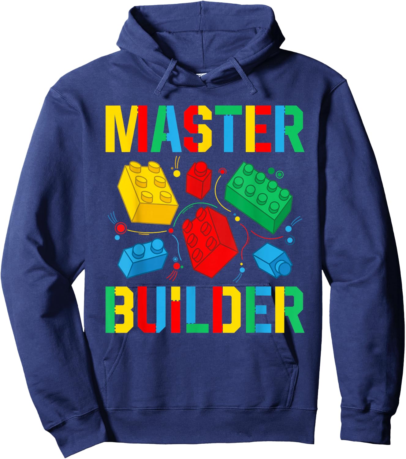Master Builder Kids Building Blocks Brick Toy Master Builder Small Hoodie - Hoodie | Navy