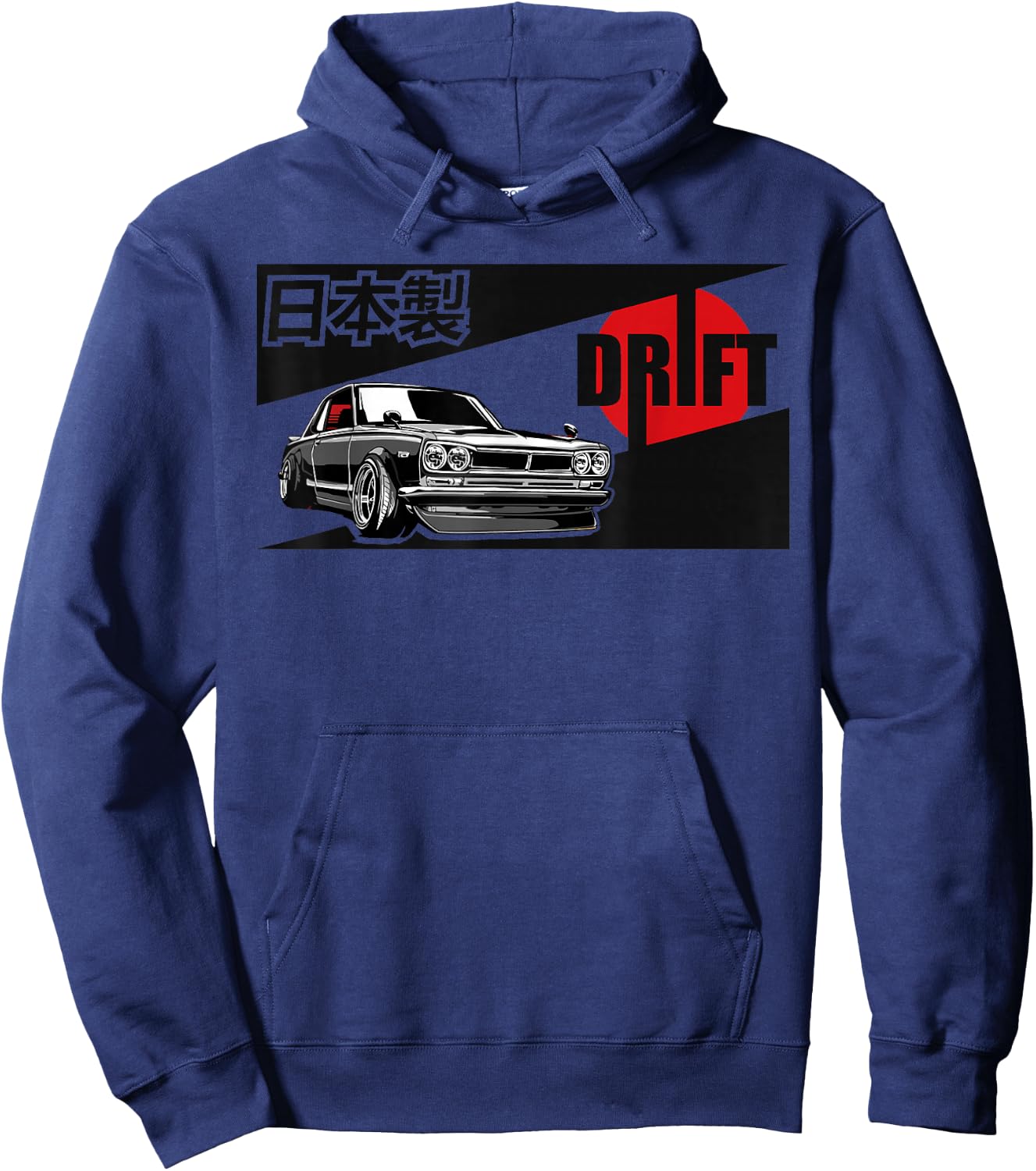 JDM Tokyo Japan Drift Race Car Tuning Retro Vintage Graphic Hoodie - Hoodie | Navy