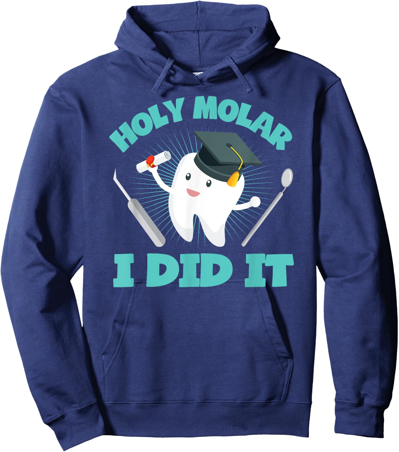 Cute Dental Hygienist Graduate Gift Dentist Graduation Hoodie - Hoodie | Navy