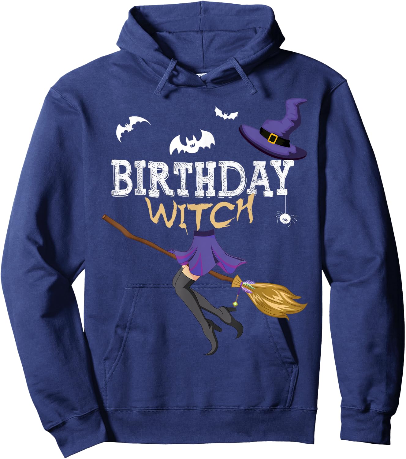 Funny Halloween I'm the Cool Birthday Witch Matching Group Hoodie - Hoodie | Navy