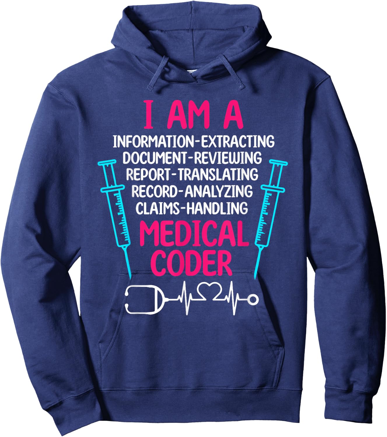 Medical Coder Hoodie - Hoodie | Navy