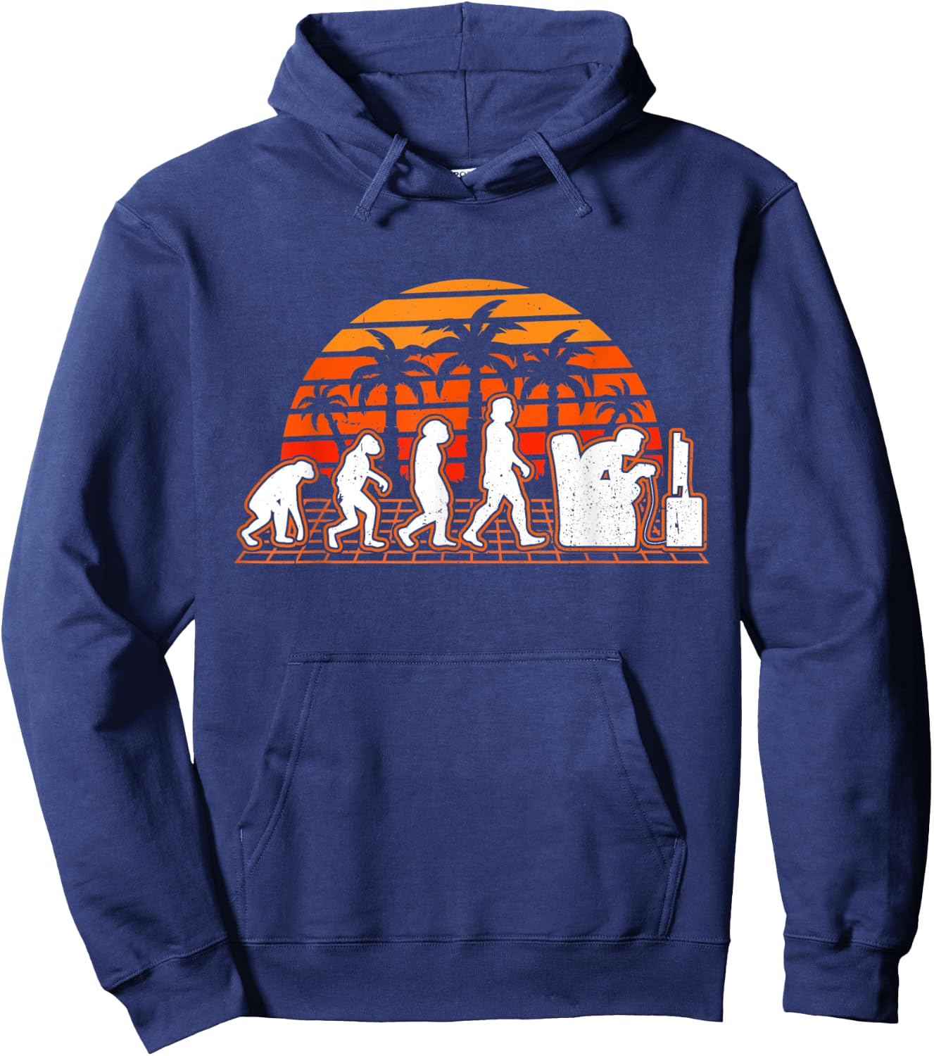 Gamer Evolution Retro Video Game Gaming Hoodie - Hoodie | Navy