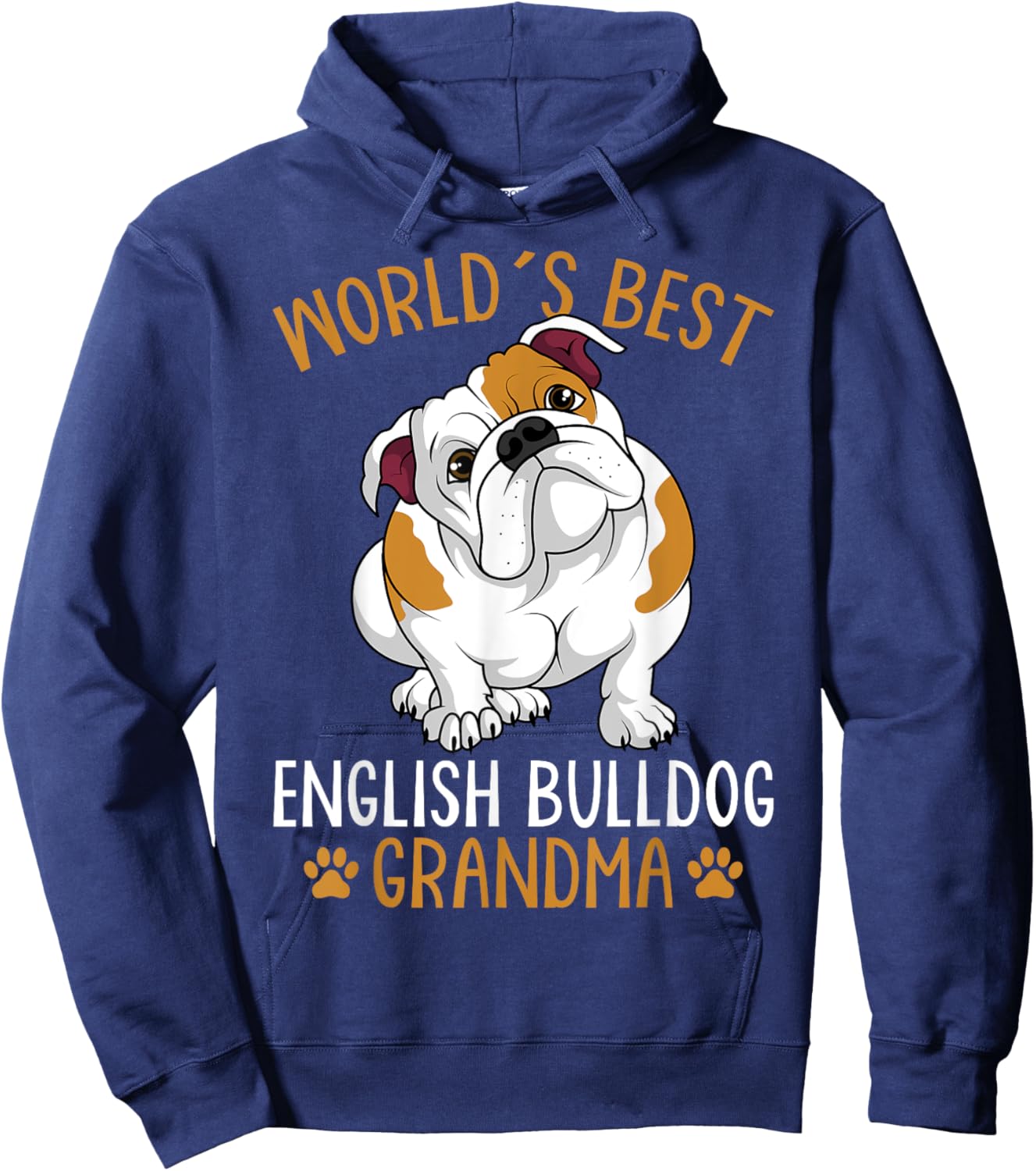 World´s Best English Bulldog Grandma Dog Owner Funny Women Hoodie - Hoodie | Navy