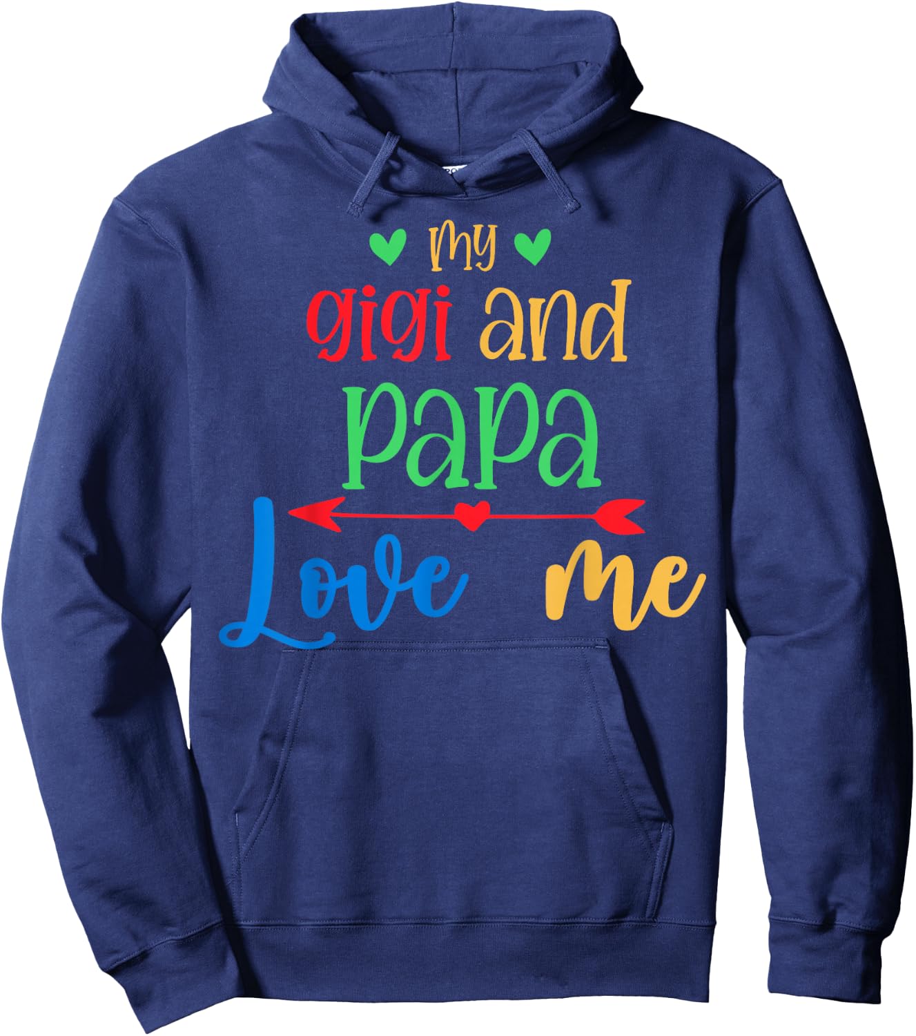 Cute Papa Loves Me My Gigi And Papa Love Me My Gigi Loves Me Hoodie - Hoodie | Navy