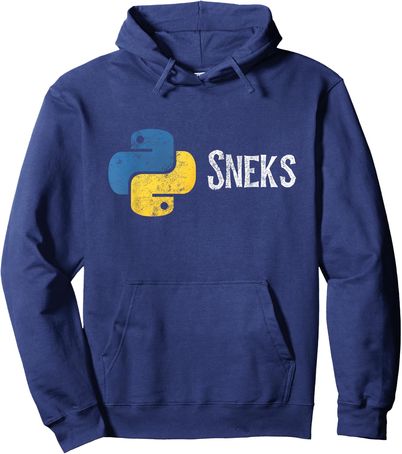 Python Programming Funny Programmer Python Logo Sneks Hoodie - Hoodie | Navy