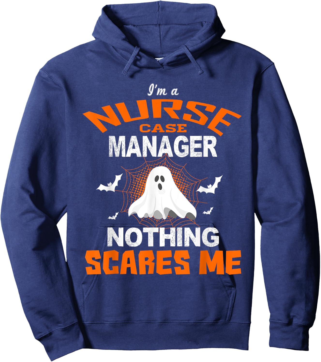 Funny Nurse Case Manager Shirt Halloween ER RN Nursing Gift Hoodie - Hoodie | Navy