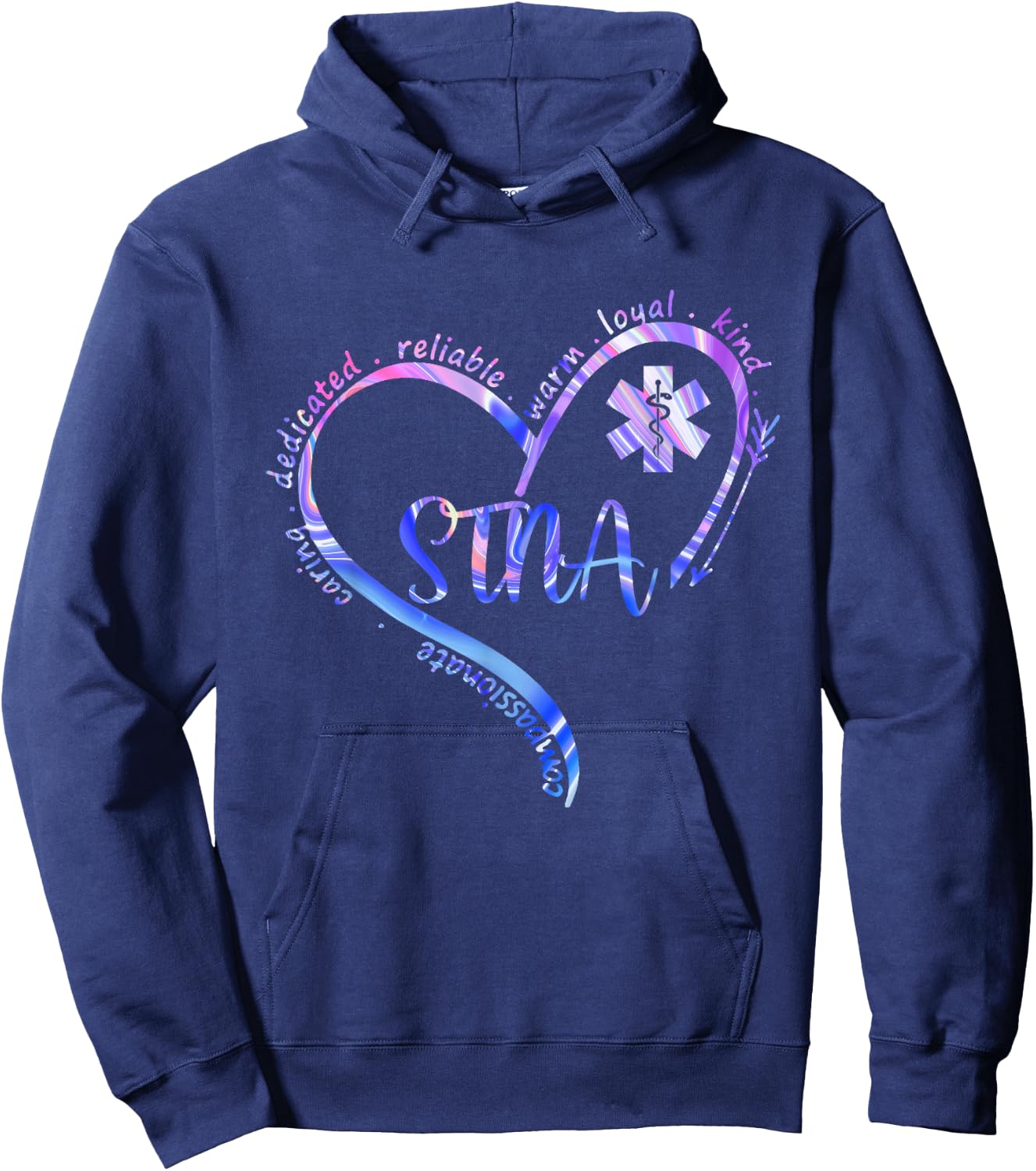 STNA Compassionate State Tested Nursing Assistant NURSE DAY Hoodie - Hoodie | Navy