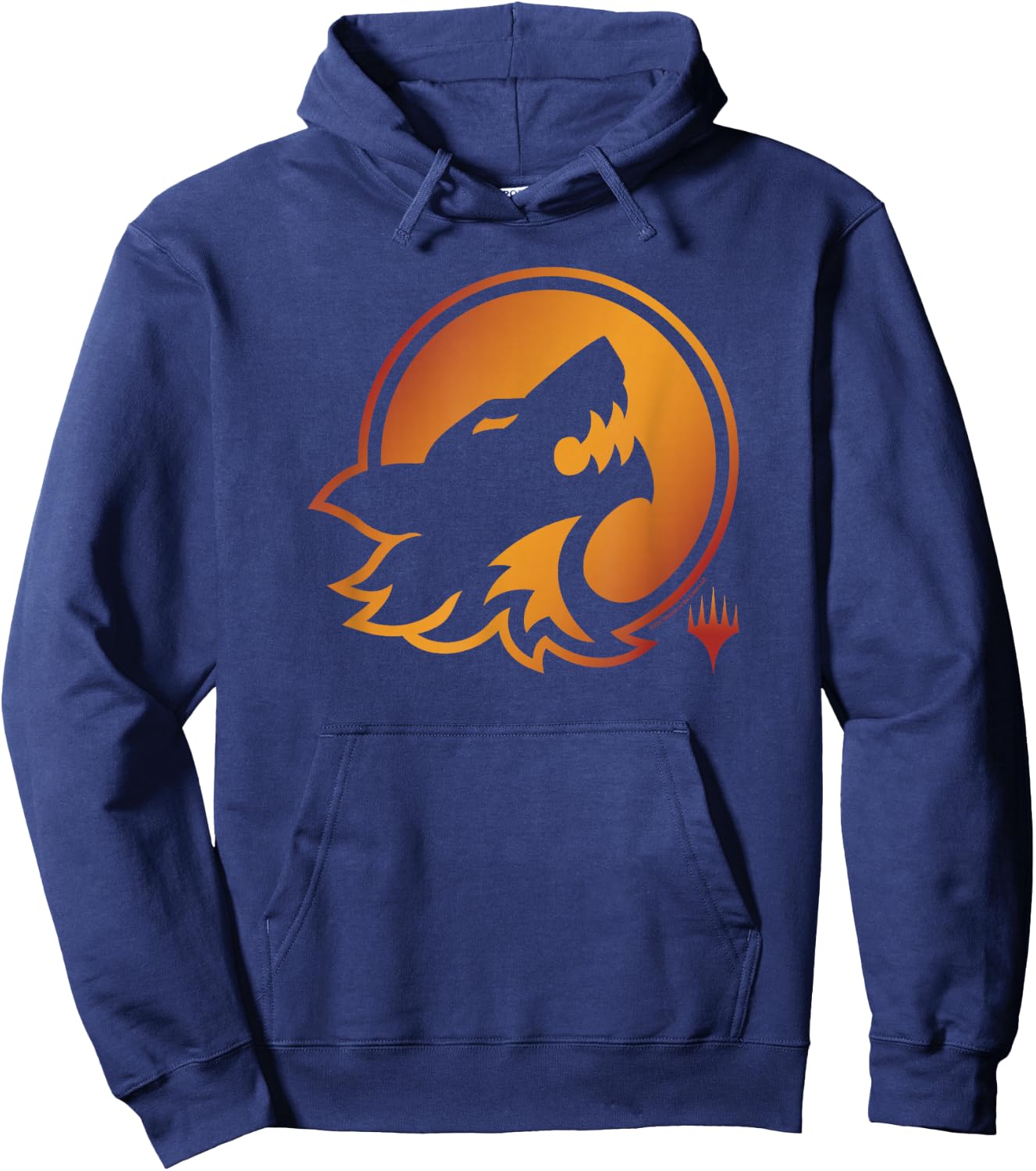 Magic The Gathering Midnight Hunt Howling At The Moon Logo Hoodie - Hoodie | Navy