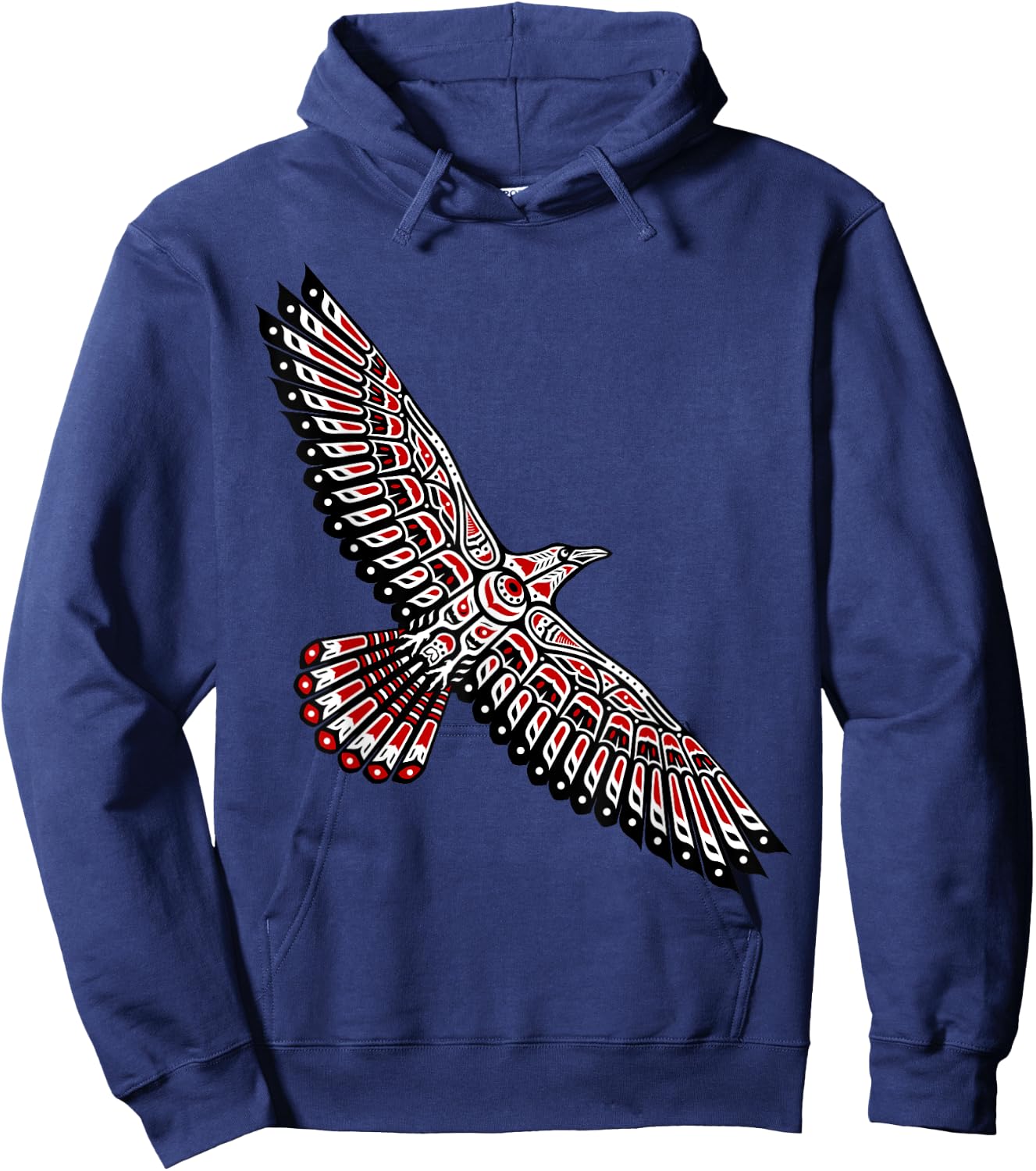 Raven Native American Indian Totem Northwest Coast Pacific Hoodie - Hoodie | Navy