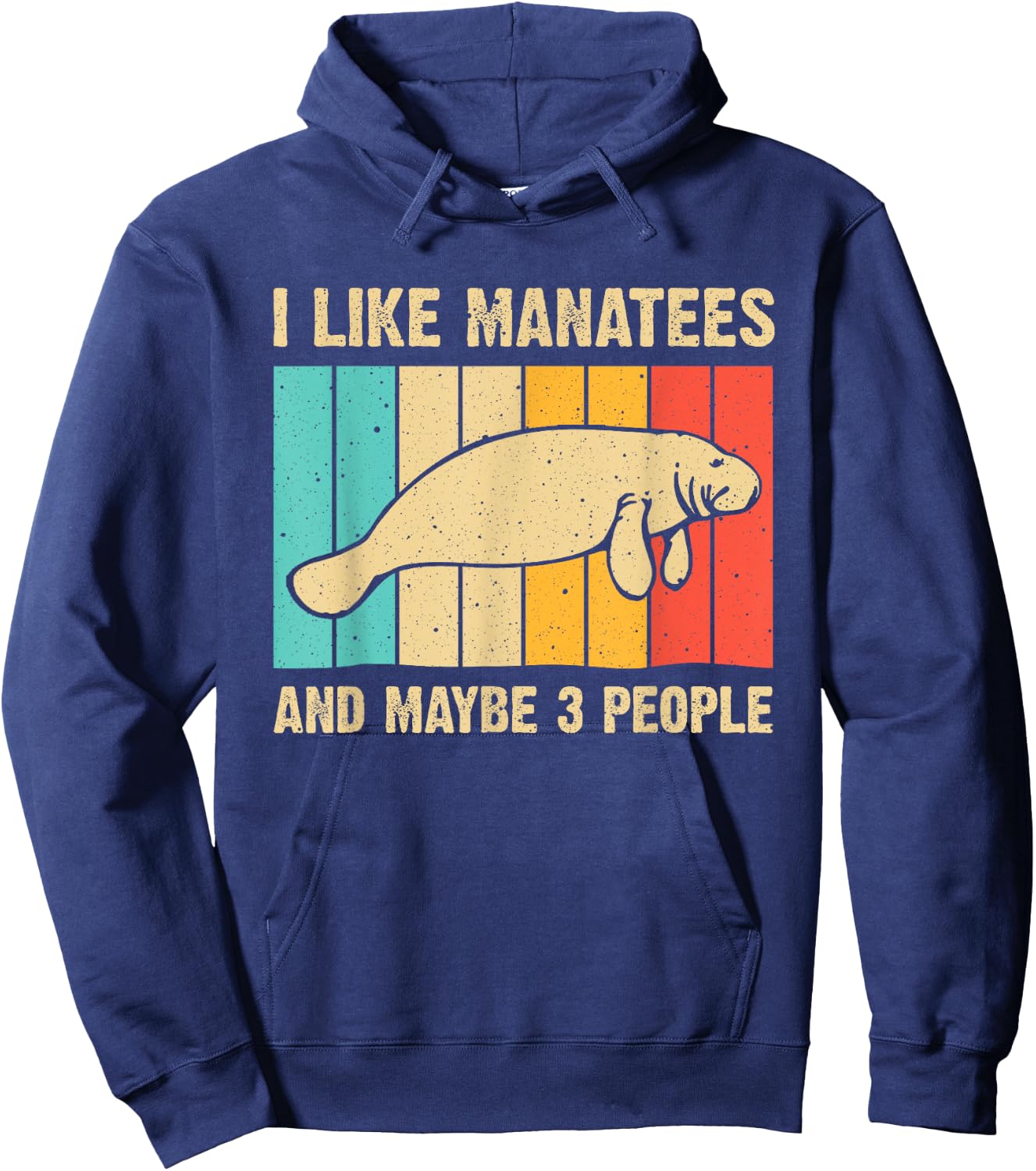 Funny Manatee Art Women Sea Cow Monster Fish Lover Hoodie - Hoodie | Navy