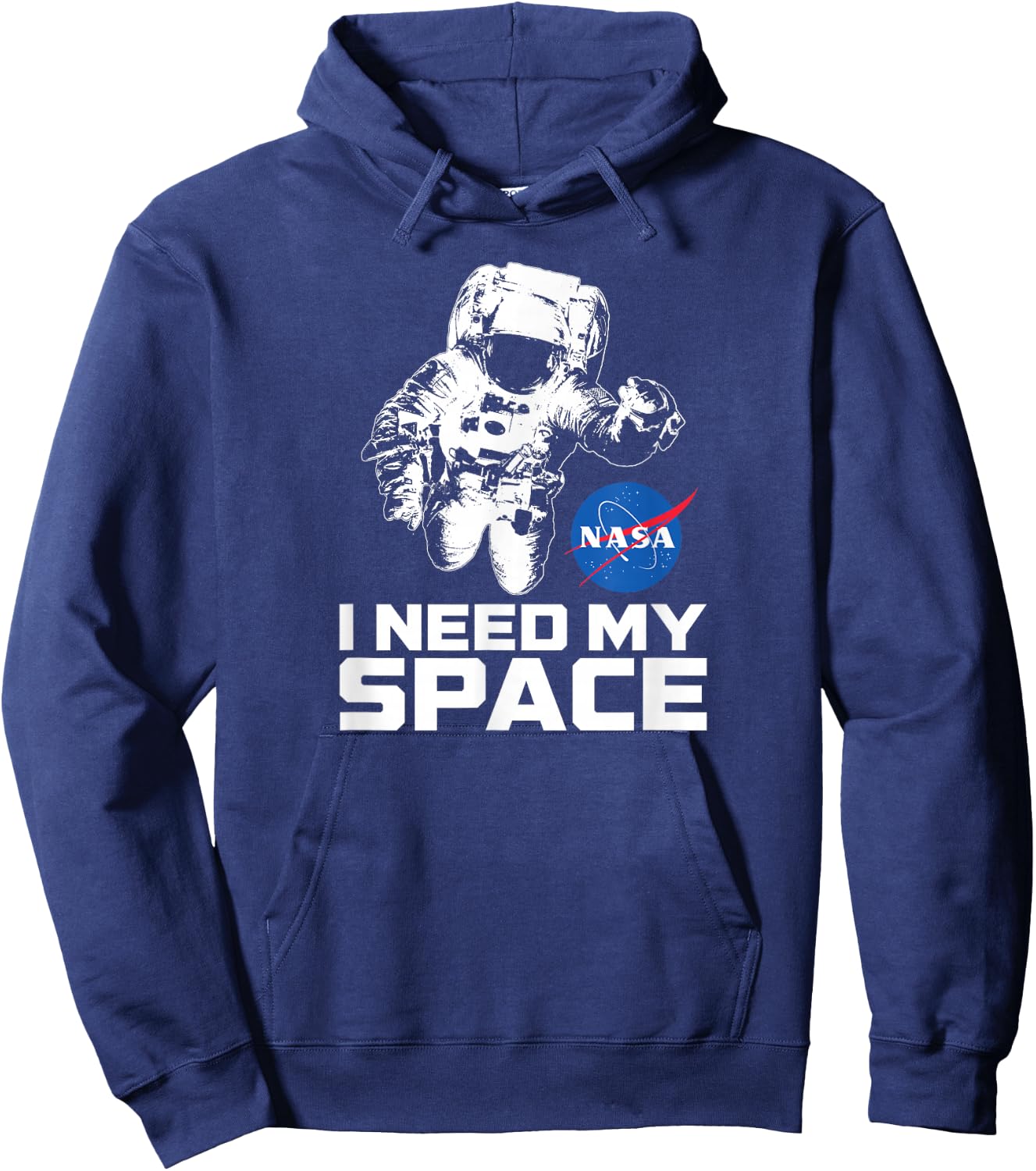 NASA Logo - I Need My Space Shirt with Astronaut Hoodie - Hoodie | Navy