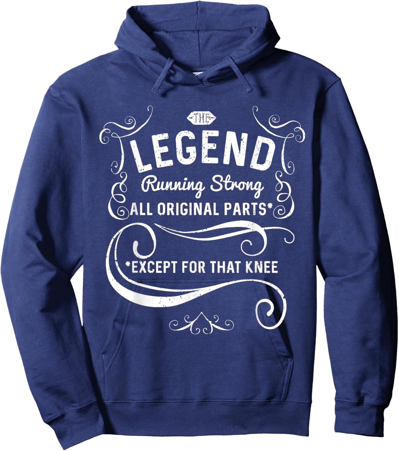 Mostly Original Parts Funny Knee Replacement Surgery Hoodie - Hoodie | Navy