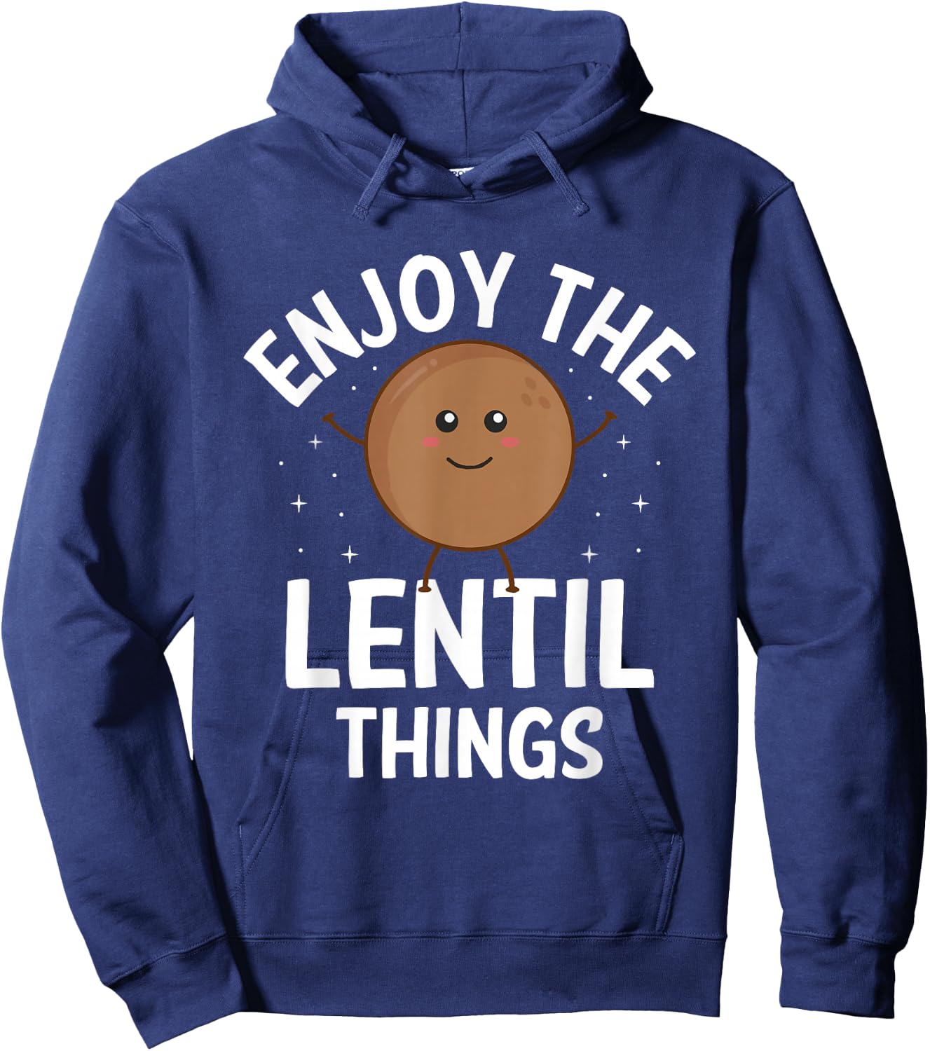 Enjoy The Lentil Things Vegan Vegetarian Veganism Veggies Hoodie - Hoodie | Navy