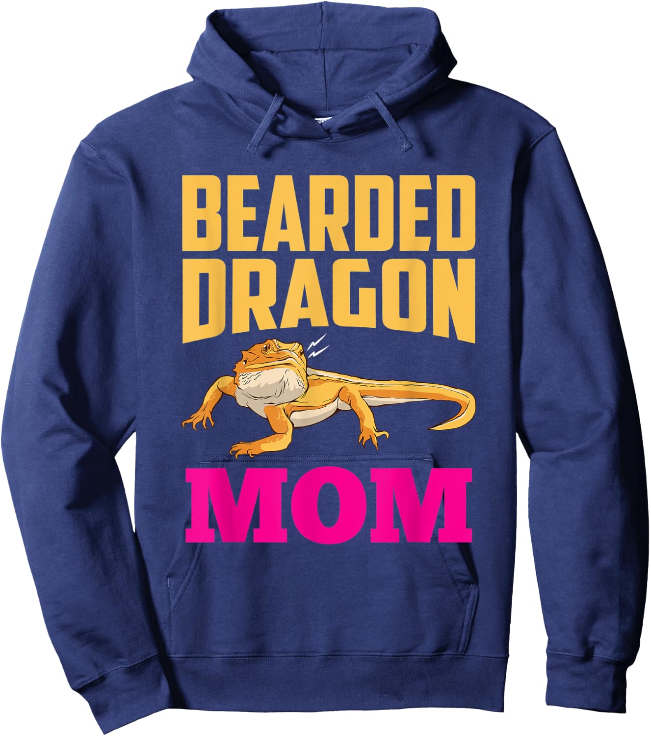 Bearded Dragon Mom Pet Animal Reptile Lover Mother Mommy Hoodie - Hoodie | Navy