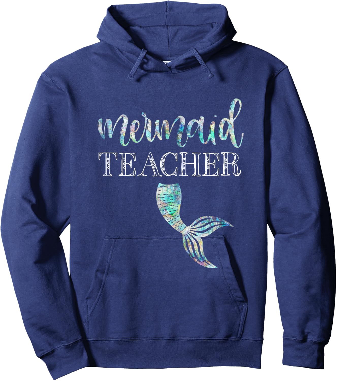 Mermaid Teacher Shirt Cute Back To School Student Gift Hoodie - Hoodie | Navy