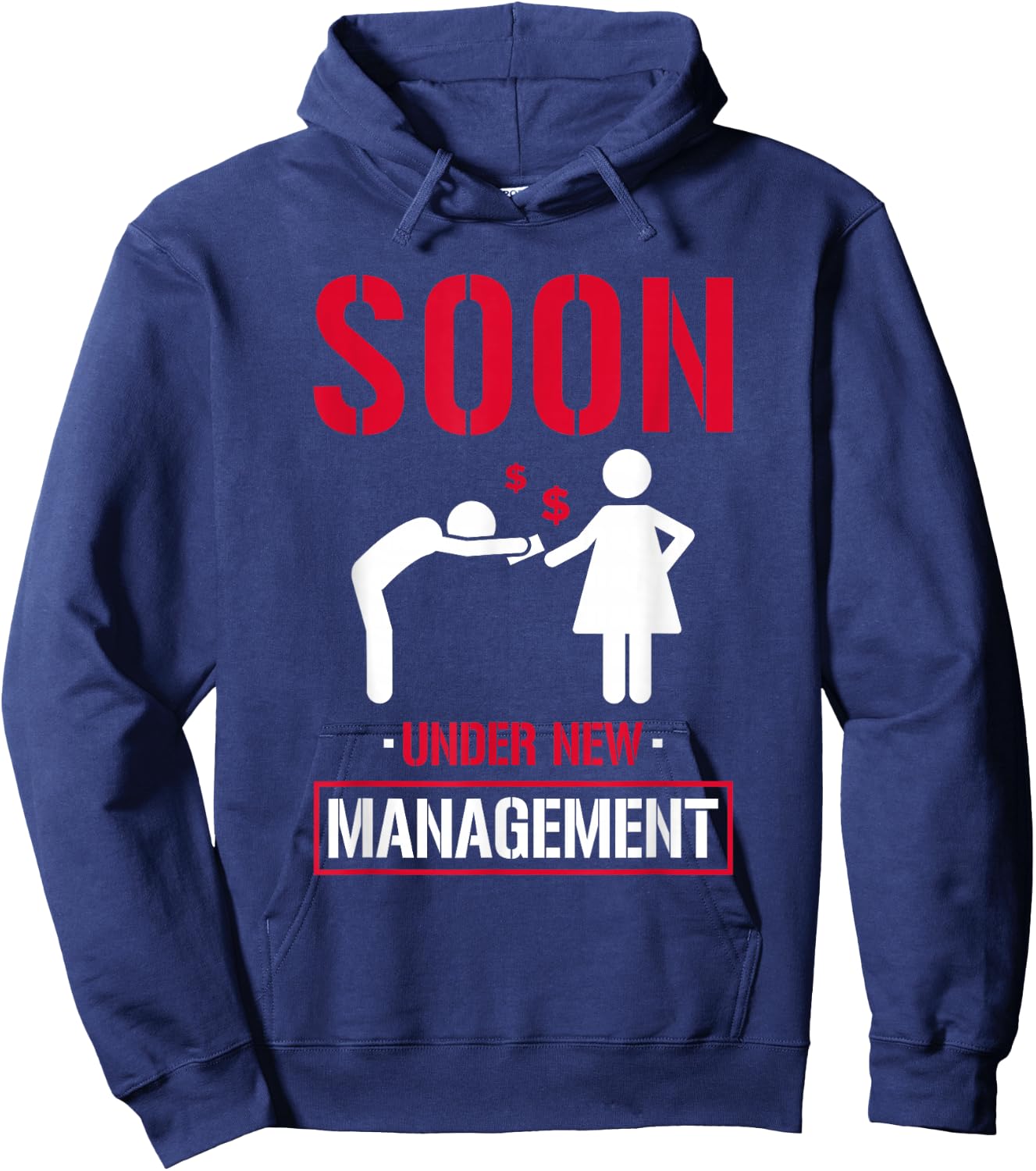 Under New Management - Bachelor Party Stag Groomsmen Getaway Hoodie - Hoodie | Navy