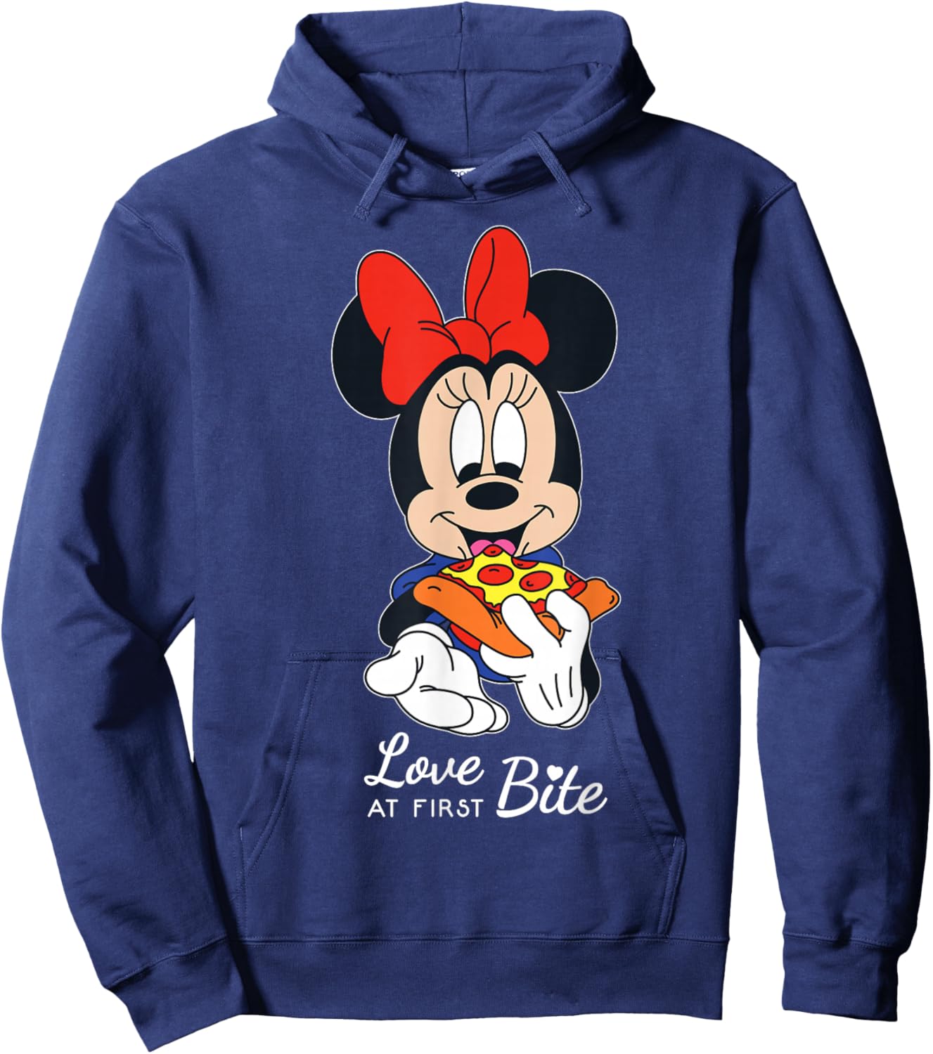 Disney Minnie Mouse Pizza Love at First Bite Hoodie - Hoodie | Navy