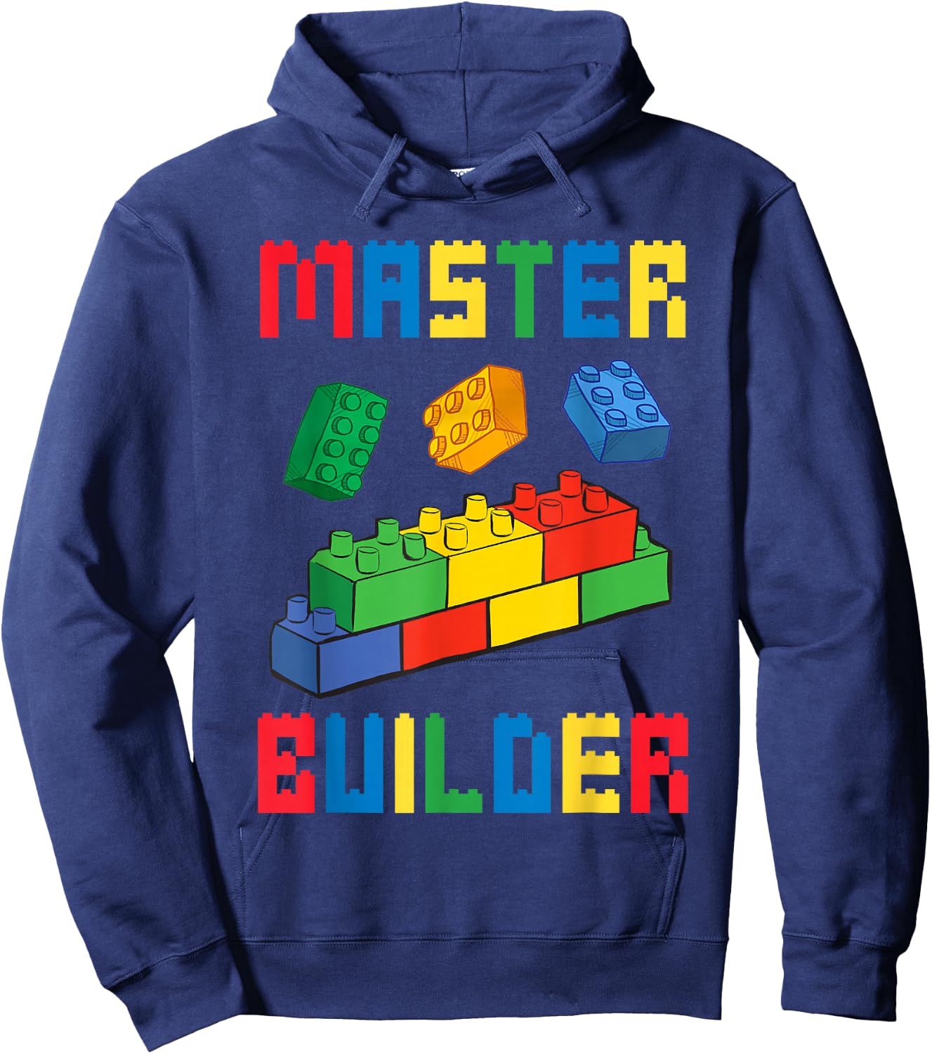 Brick Builder Funny Blocks Building Master Builder Toys Kids Small Hoodie - Hoodie | Navy