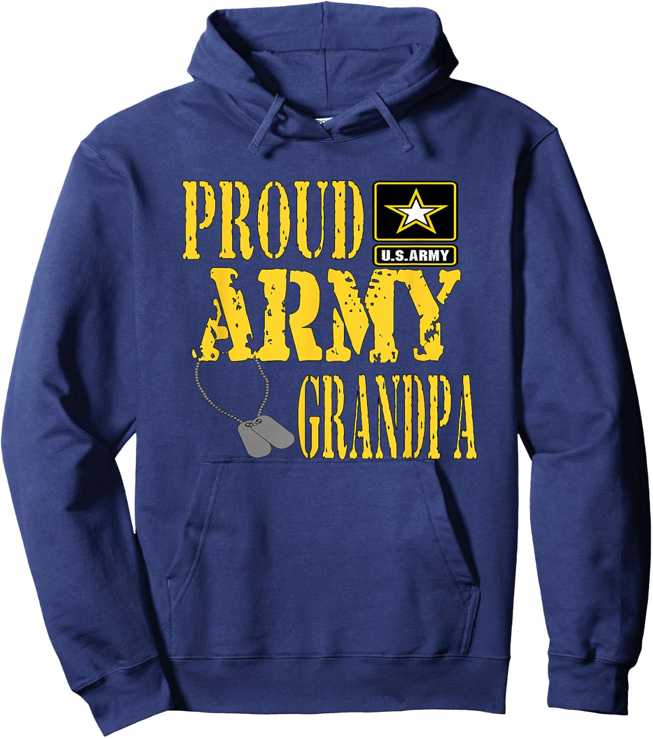 Proud Army Grandpa Shirt Military Pride T Shirt Hoodie - Hoodie | Navy