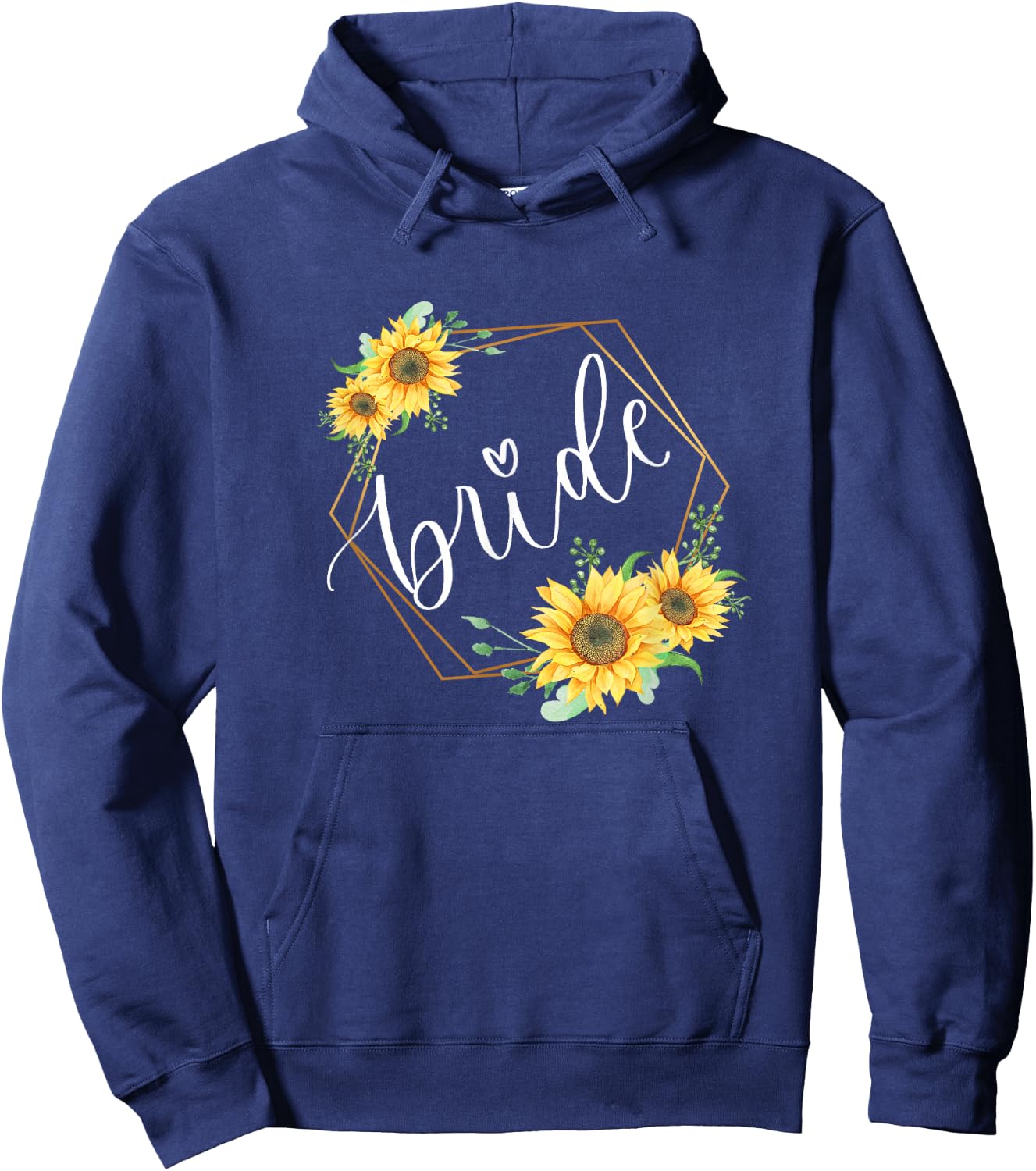 Sunflower lover Bride merch Hoodie - Hoodie | Navy